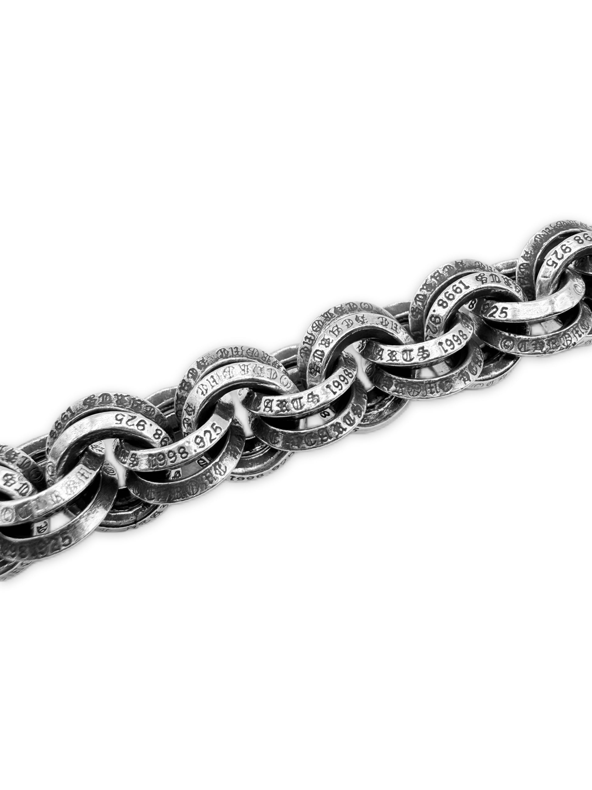Chrome Hearts Large Double B Ring .925 Silver Bracelet