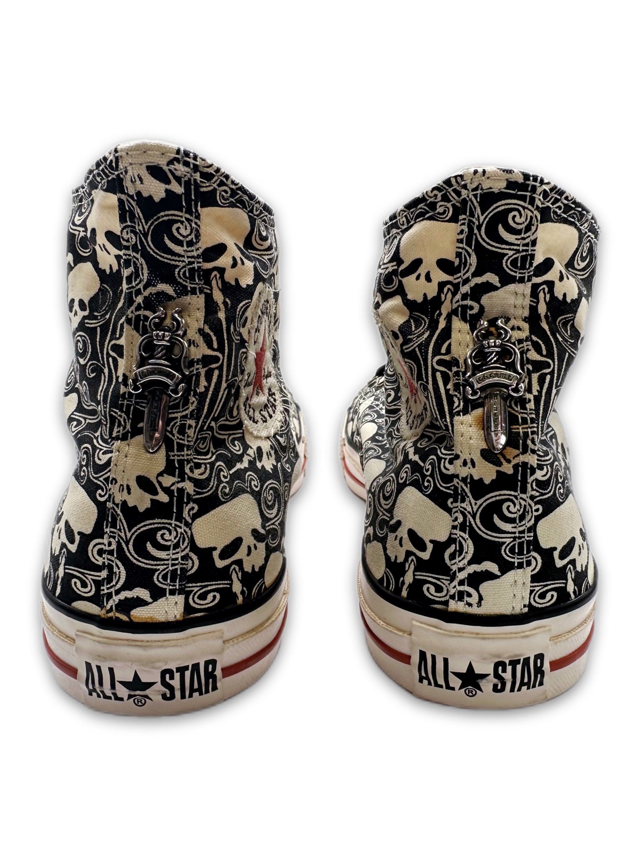 Chrome Hearts Triple Star Patch Dagger Skull Converse Sneakers
