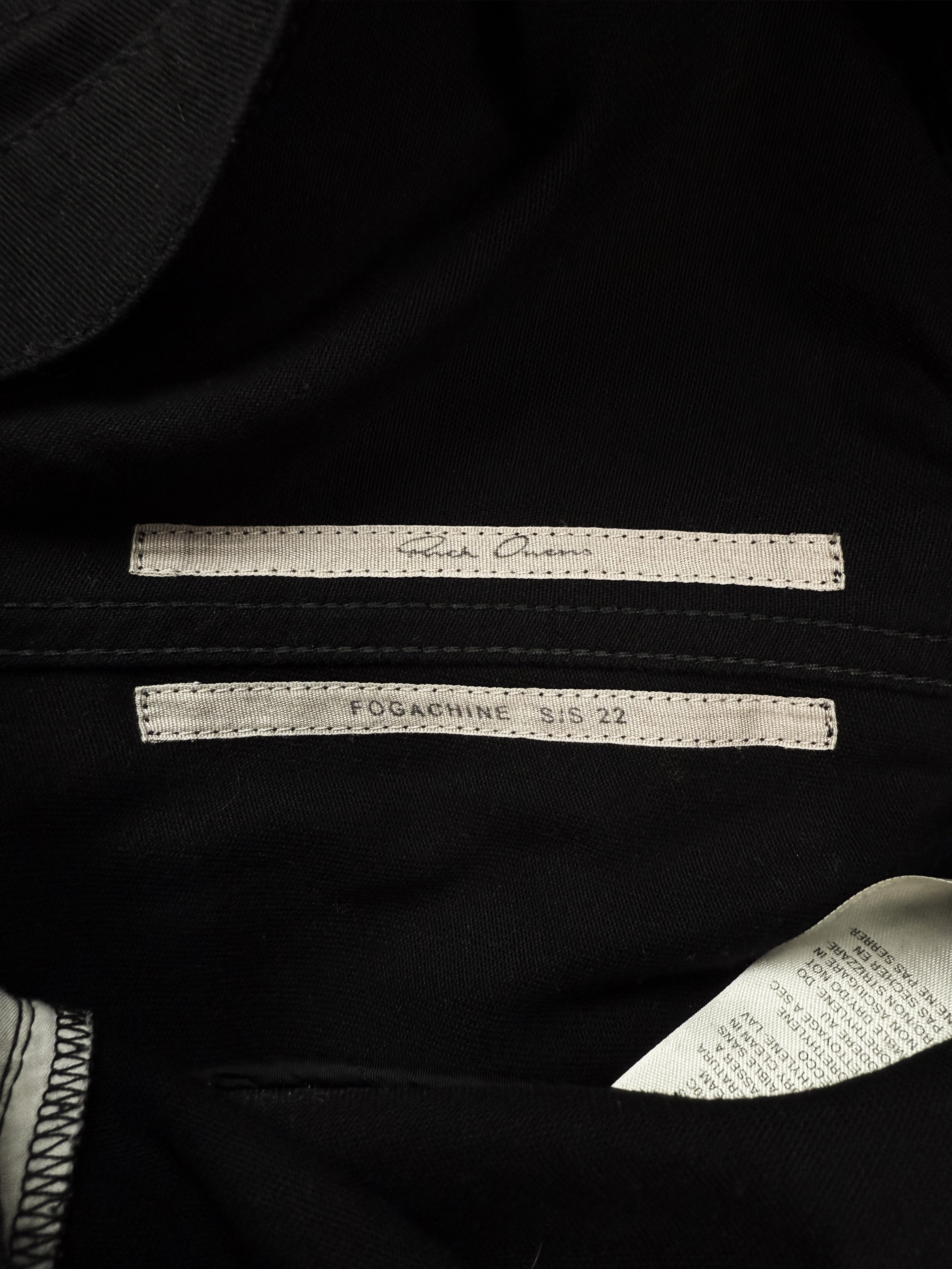 SS22 Rick Owens ‘Fogachine’ Banana Zip Bolan Flared Jeans