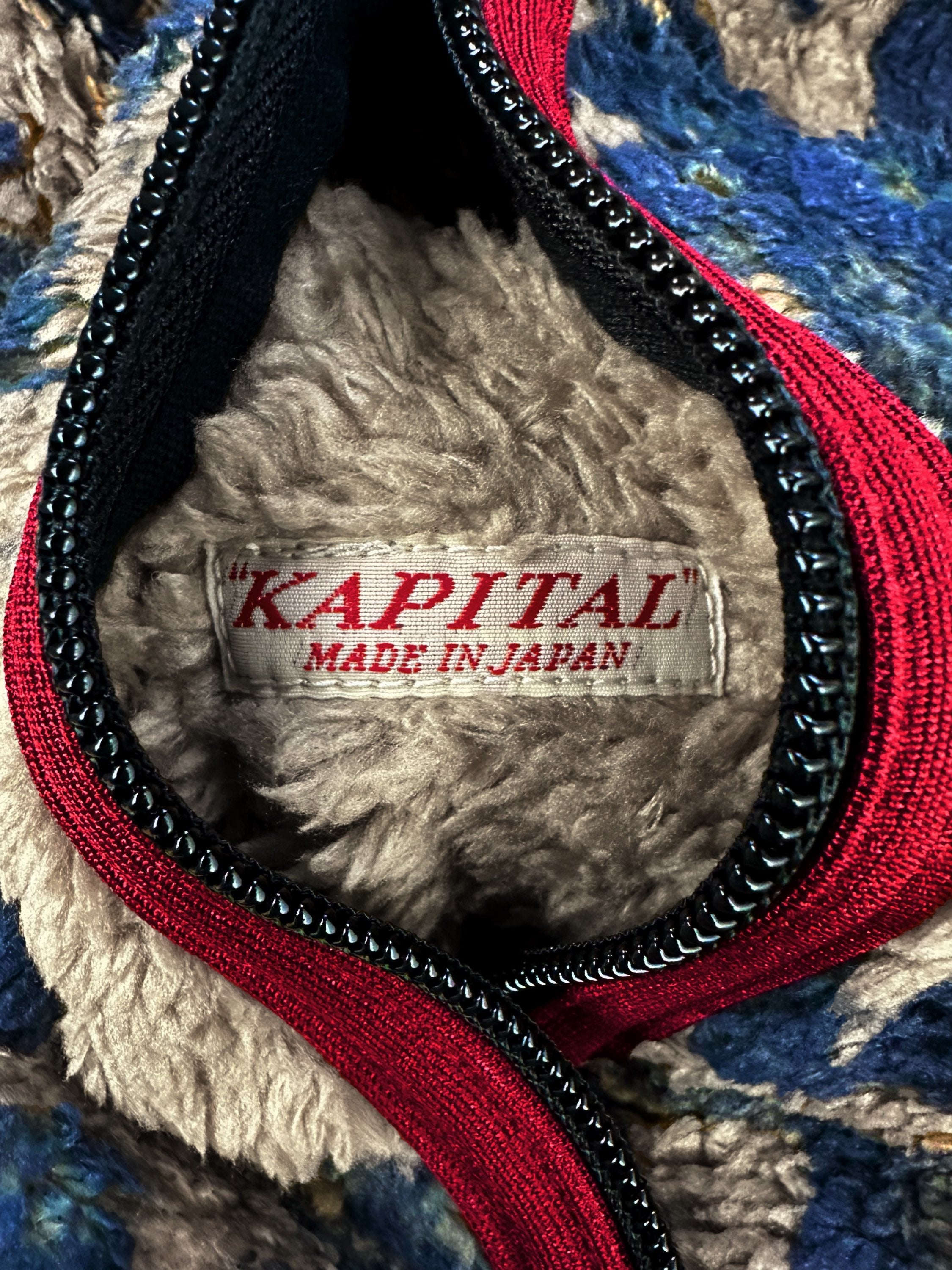 AW22 Kapital ‘Damask’ Botanical Full-zip Fleece Jacket