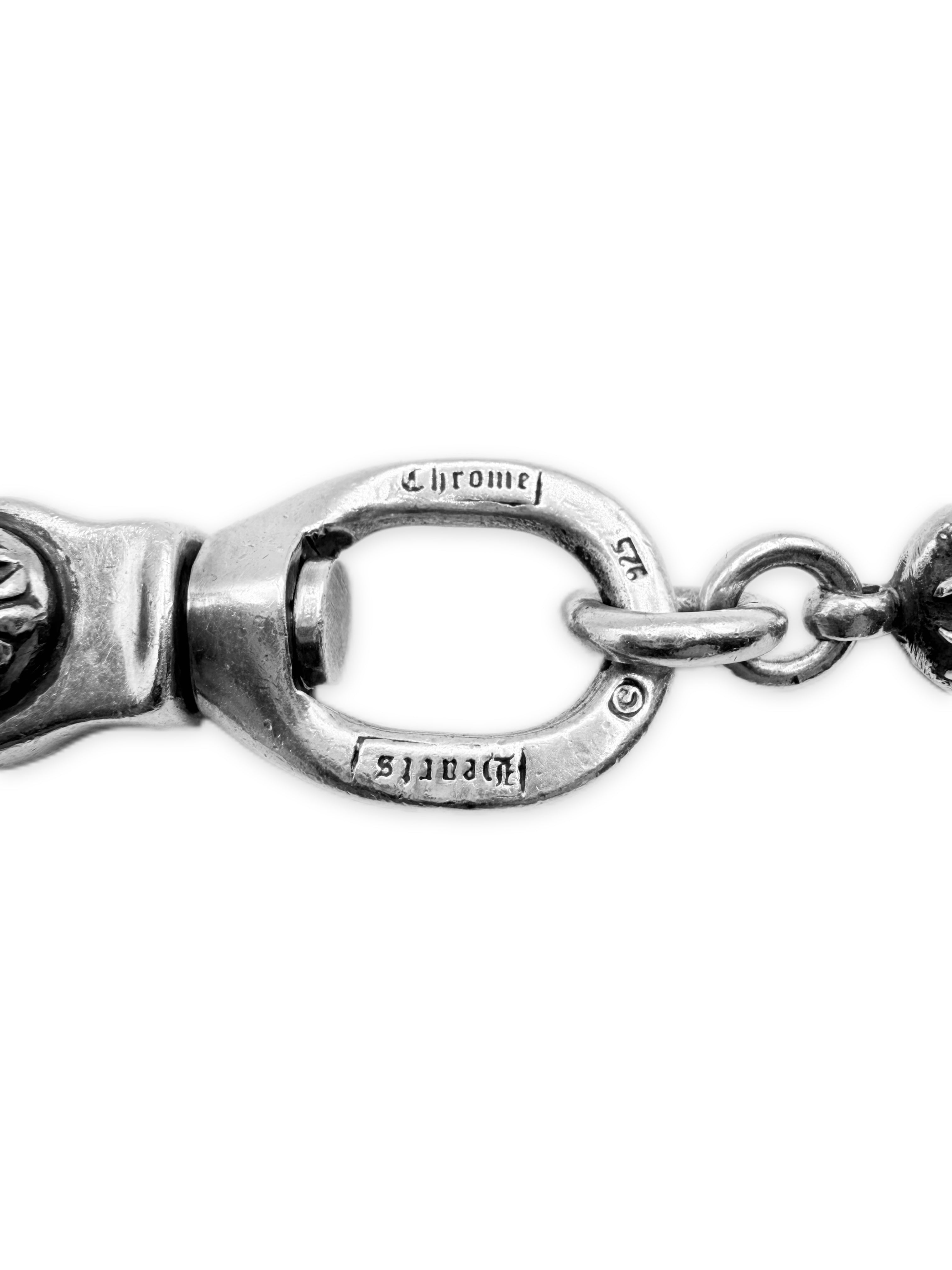 Chrome Hearts 25 in Cross Ball Double Lobster Clasp Wallet Chain