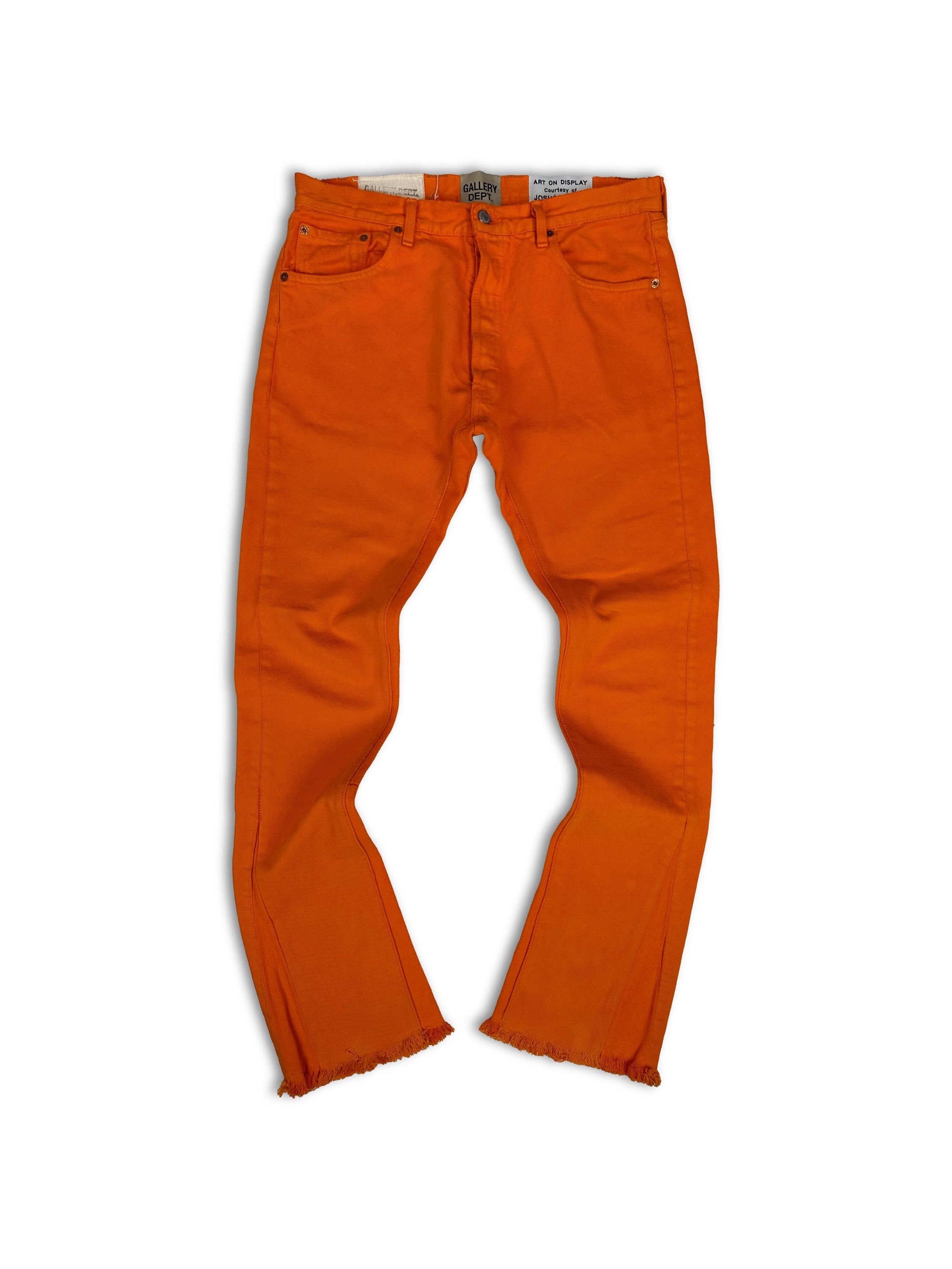 Gallery Dept. Orange Reworked Flared Cut Levi’s Denim