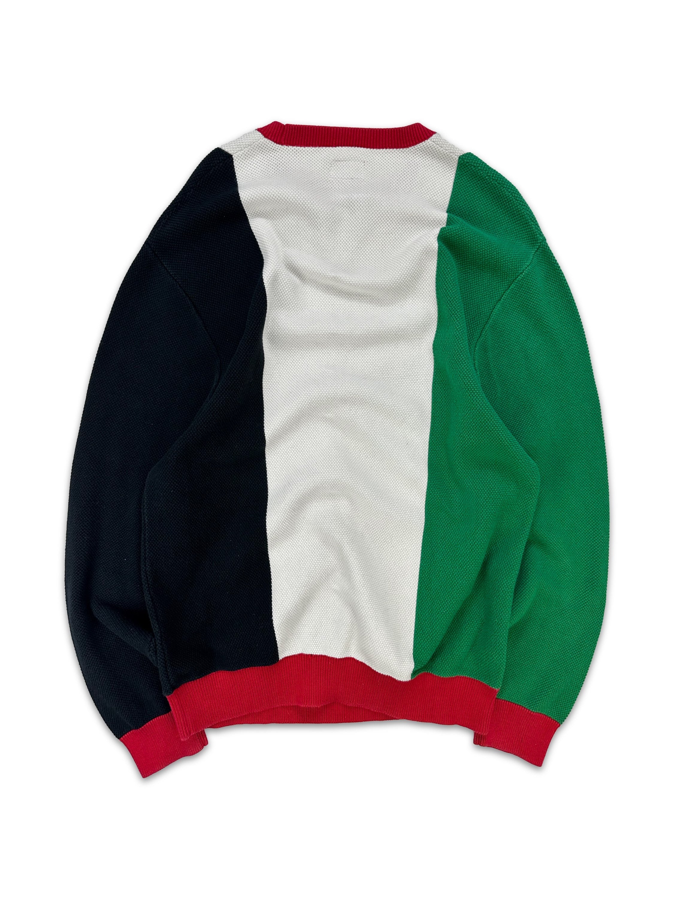 Supreme ‘Striped’ Triple Tone Embroidered Logo Knit Sweater