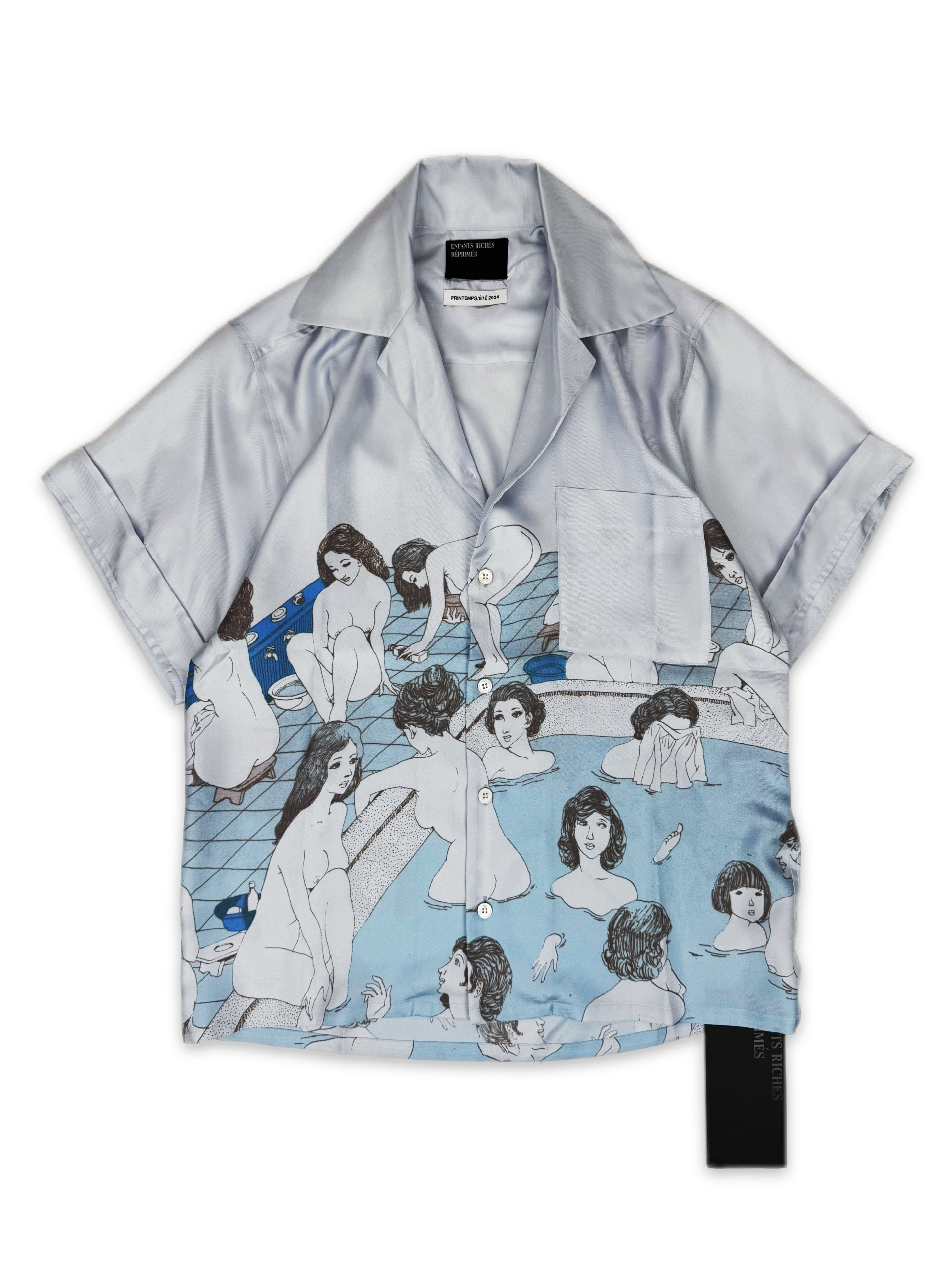 Enfants Riches Deprimes ‘Bath House’ Silk Geisha Camp Collar Shirt
