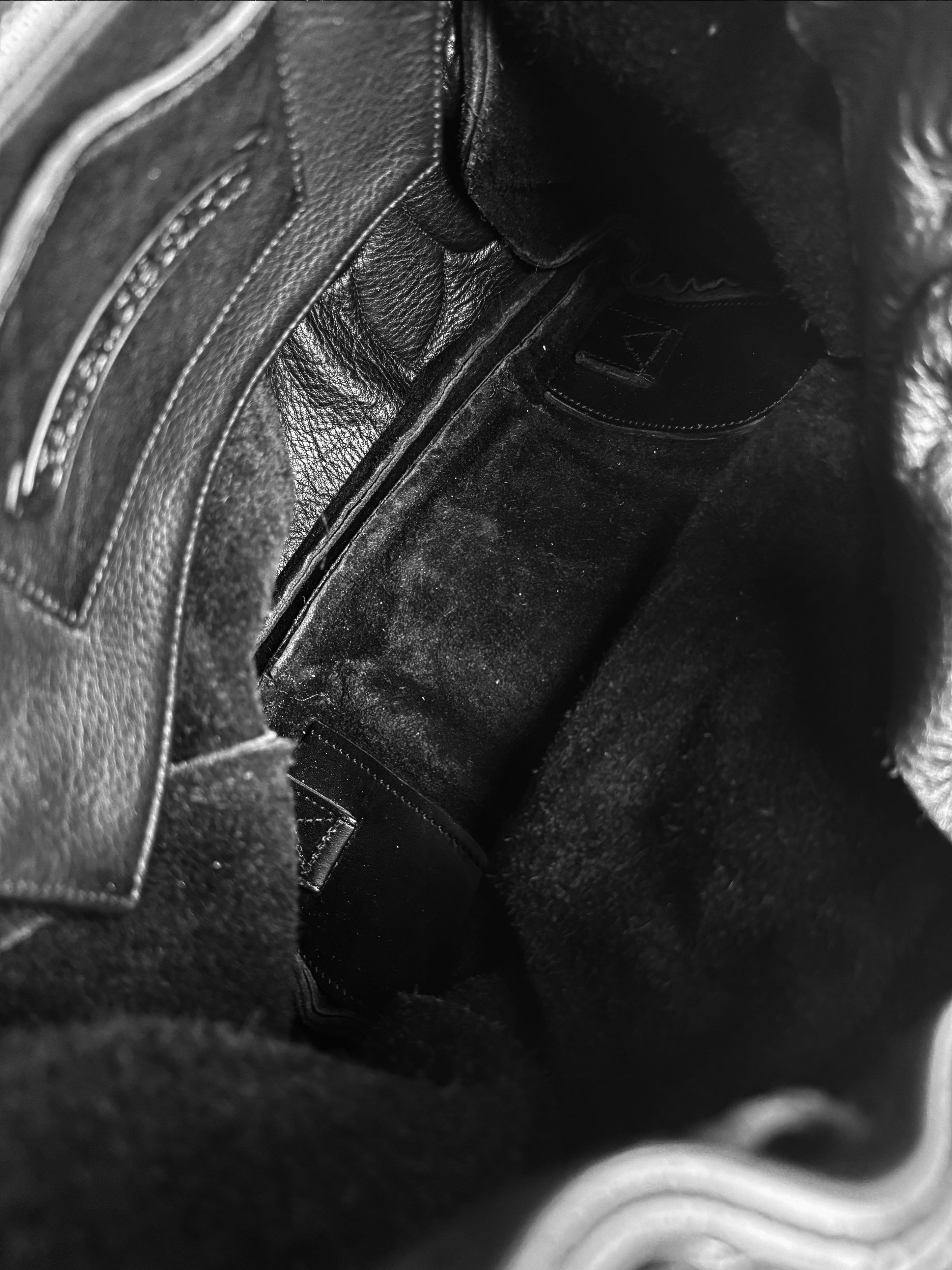 Chrome Hearts Triple Gunslinger Fleur Black Leather Braided Backpack