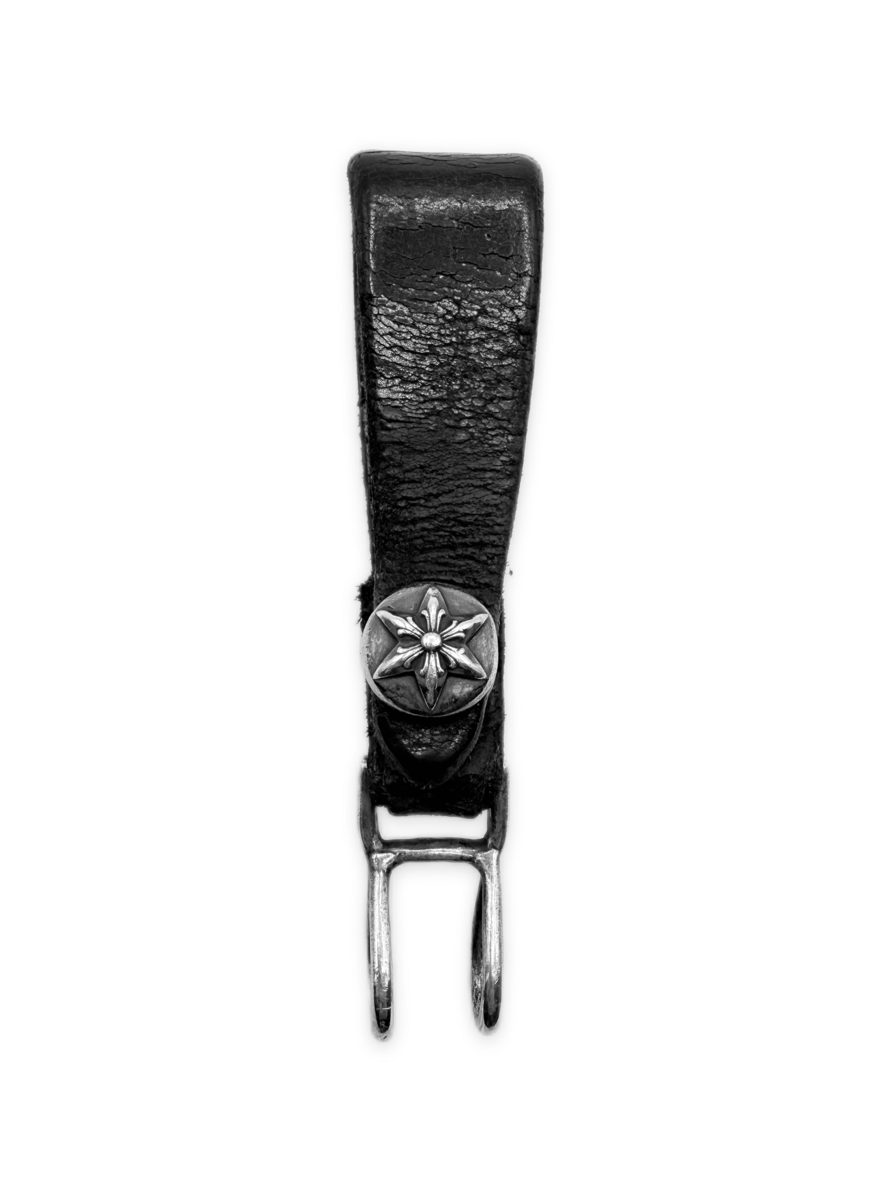 Chrome Hearts Star Button .925 Silver Belt Loop Keychain