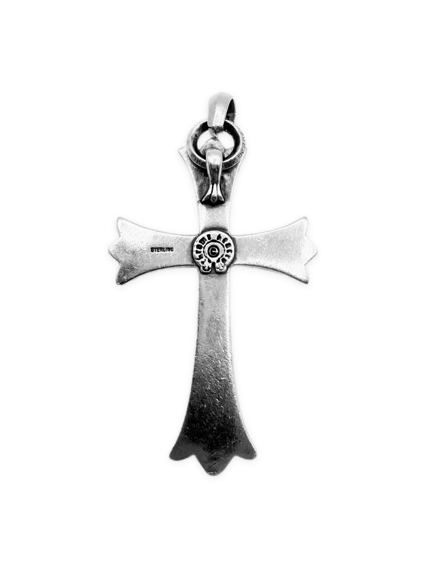 Chrome Hearts Extra Large .925 Silver Double Bale Cross Pendant