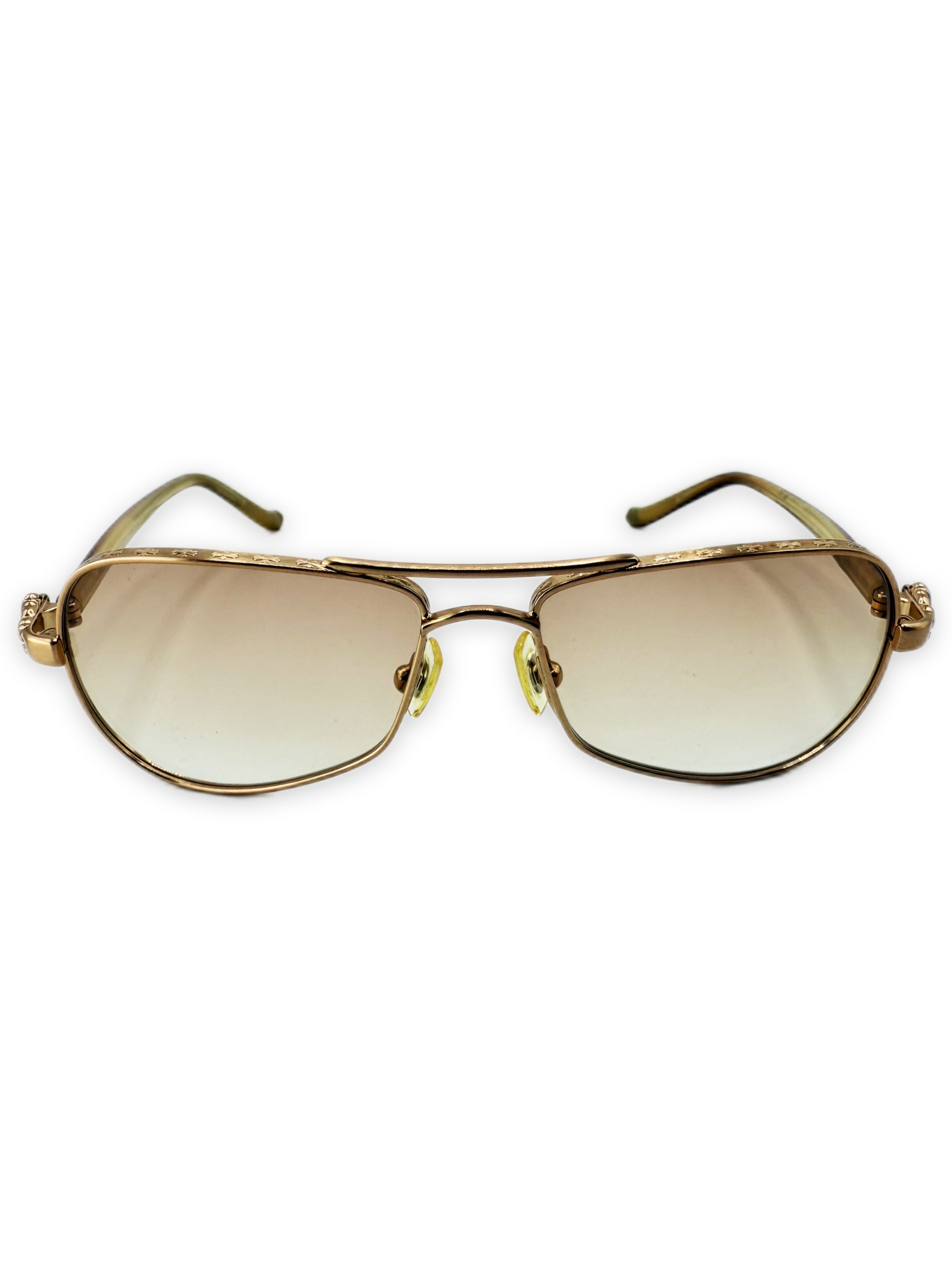Chrome Hearts 22k Gold ‘Little Red’ Aviator Sunglasses