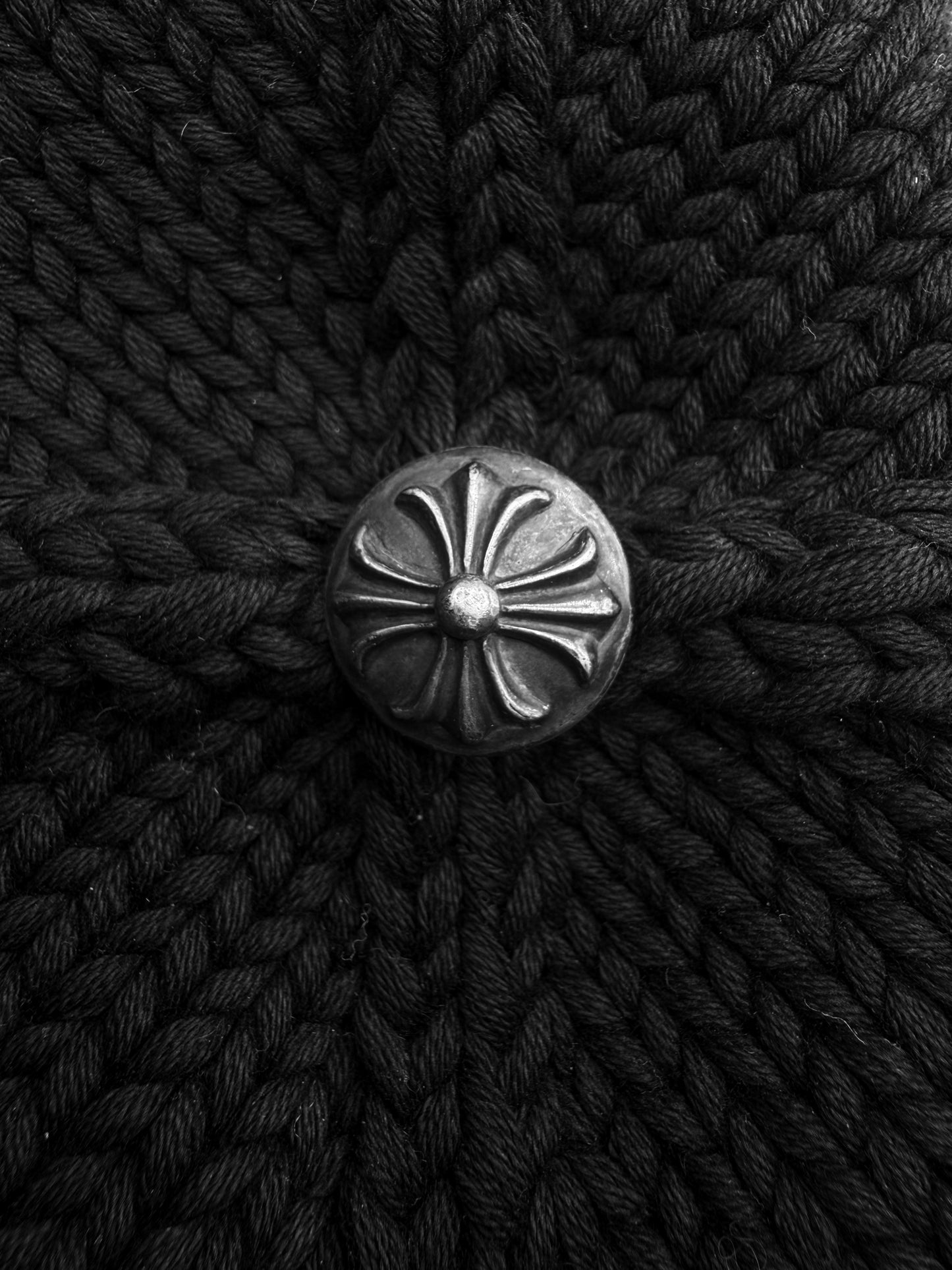Chrome Hearts Fuck You Leather Patch Spell Out .925 Silver Beanie
