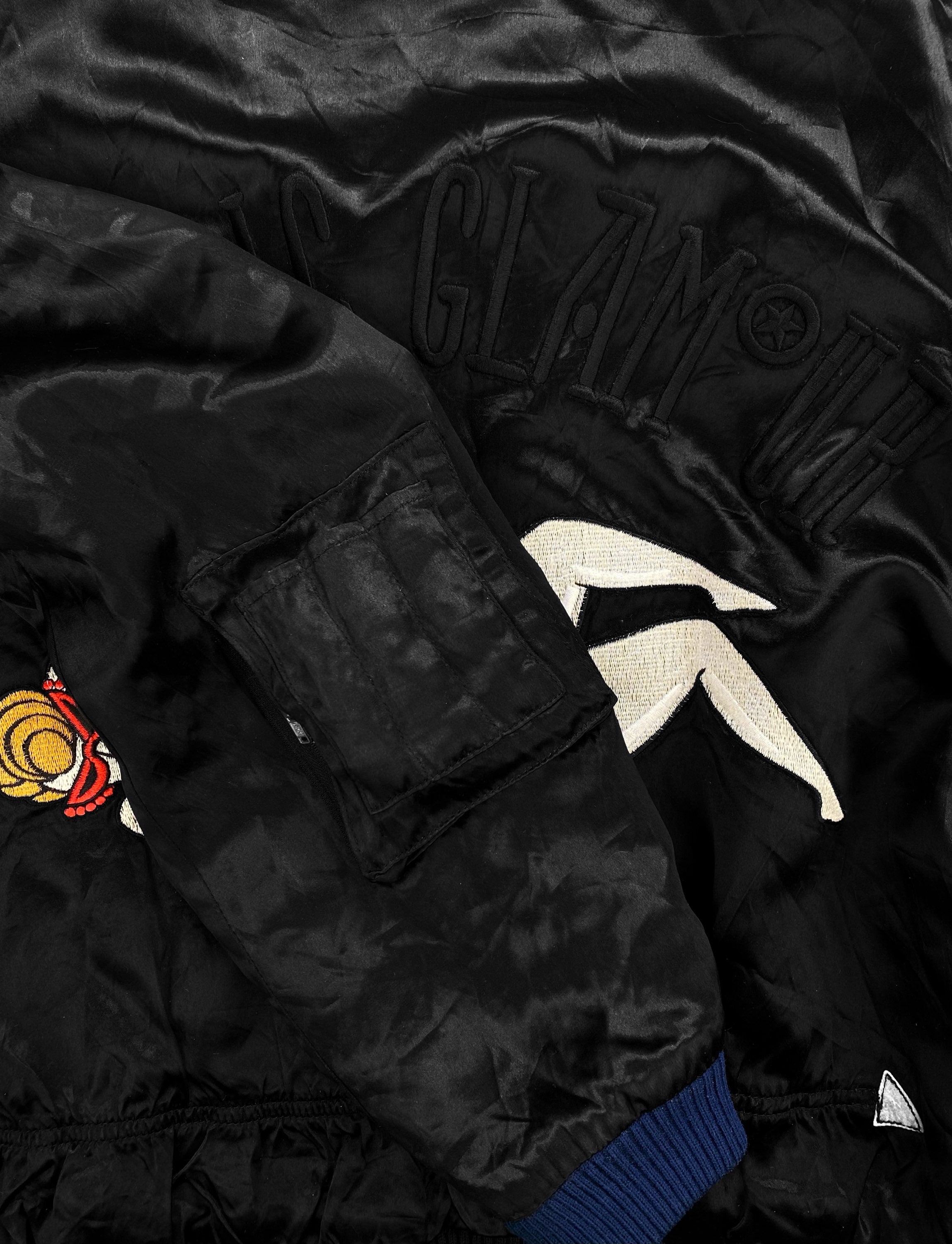 90s Hysteric Glamour Naked Woman Black Embroidered Cargo Bomber