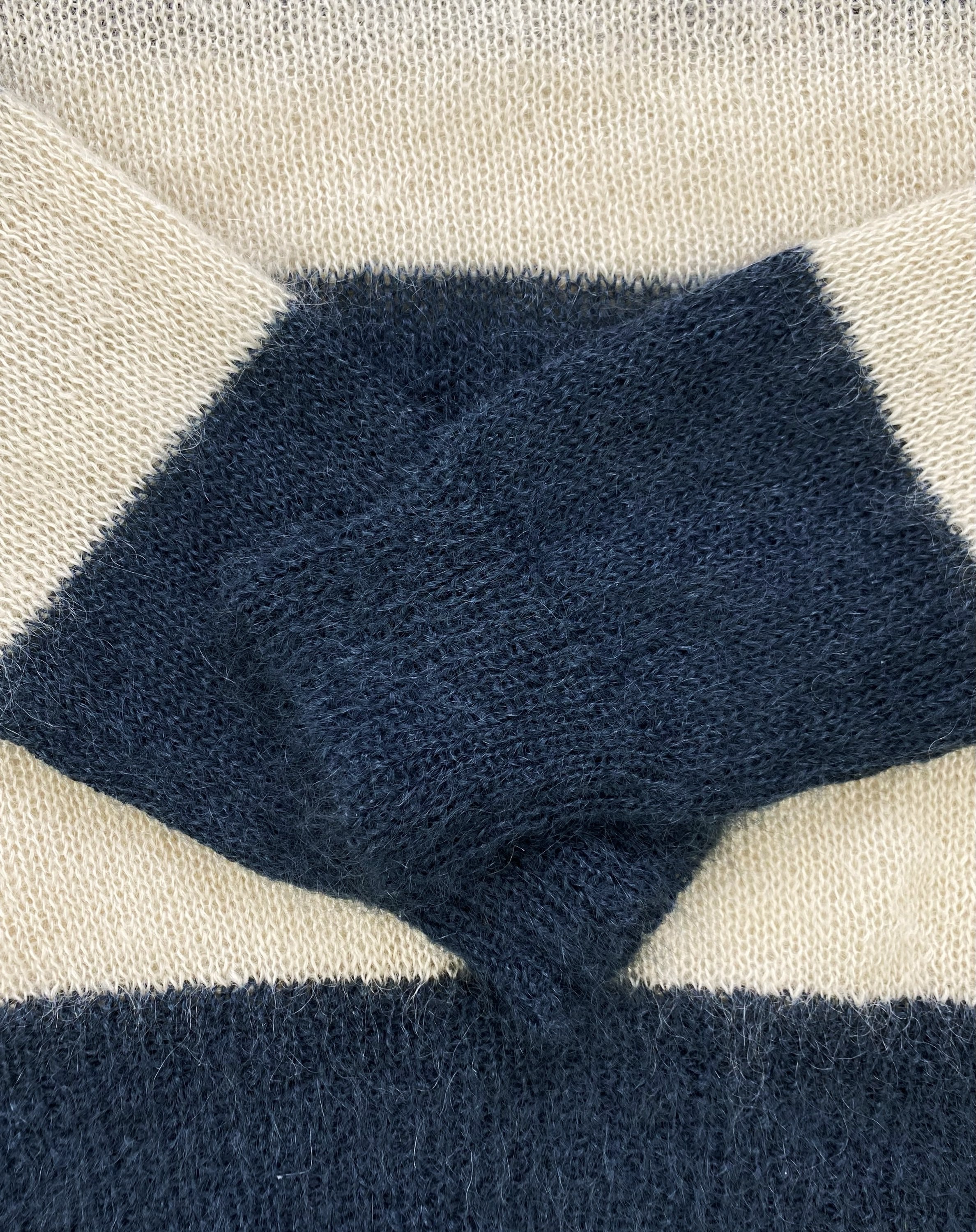 Marc Jacobs Loose Gauge Striped Mohair Knitted Sweater