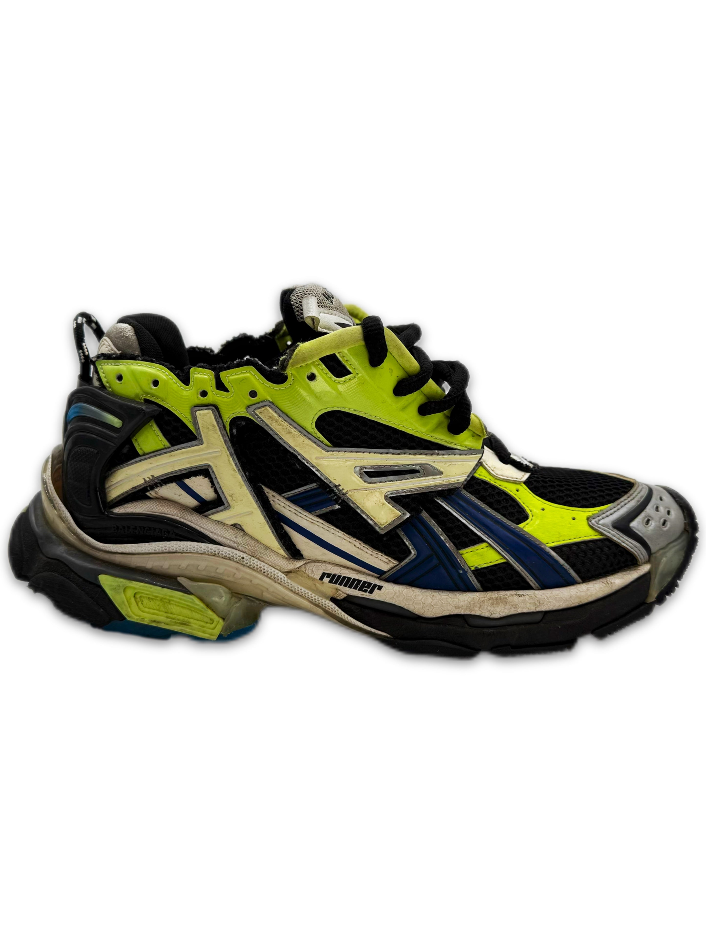 Balenciaga ‘Runner’ Neon Green / Blue Low-top Sneakers