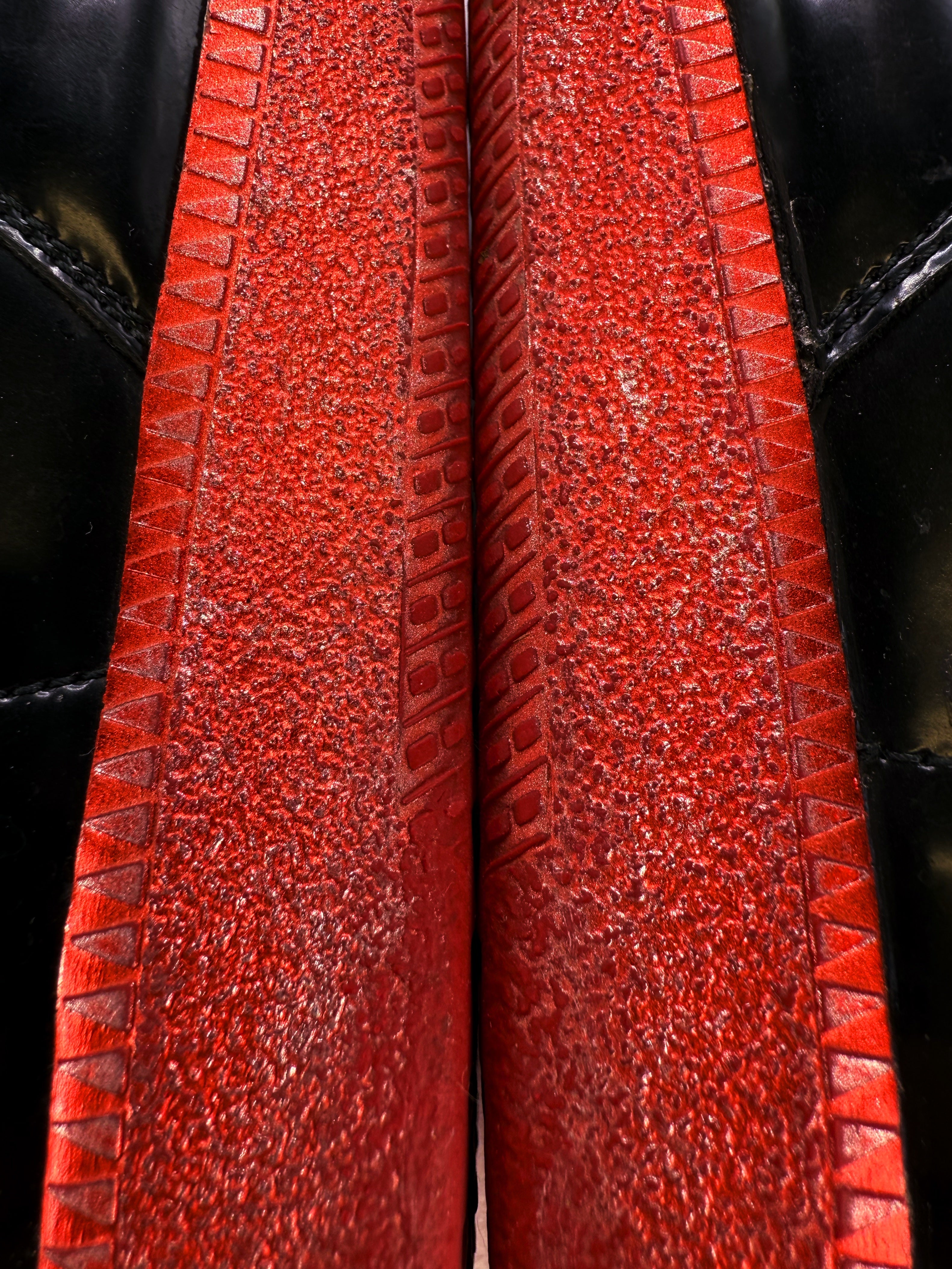 Maison Margiela ‘GAT’ Red Paint Sole Patent Leather Sneakers
