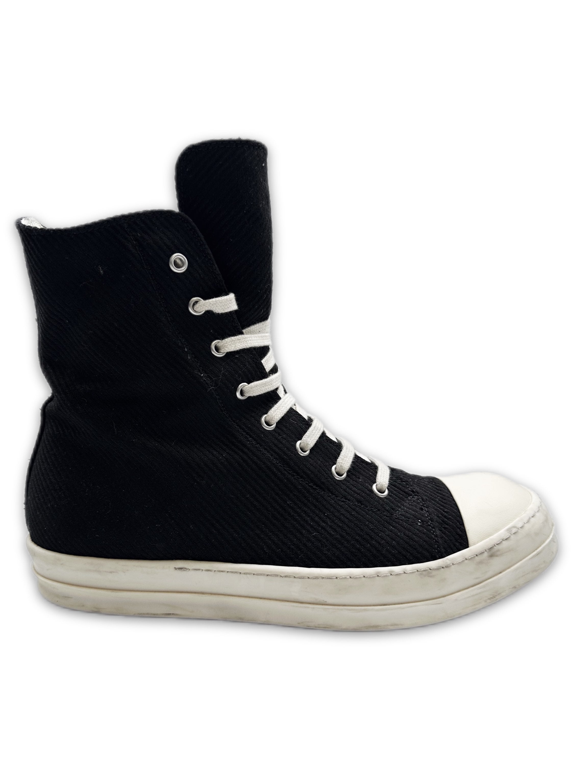 Rick Owens DRKSHDW Hi-top Side Zip Black Ramone Sneakers