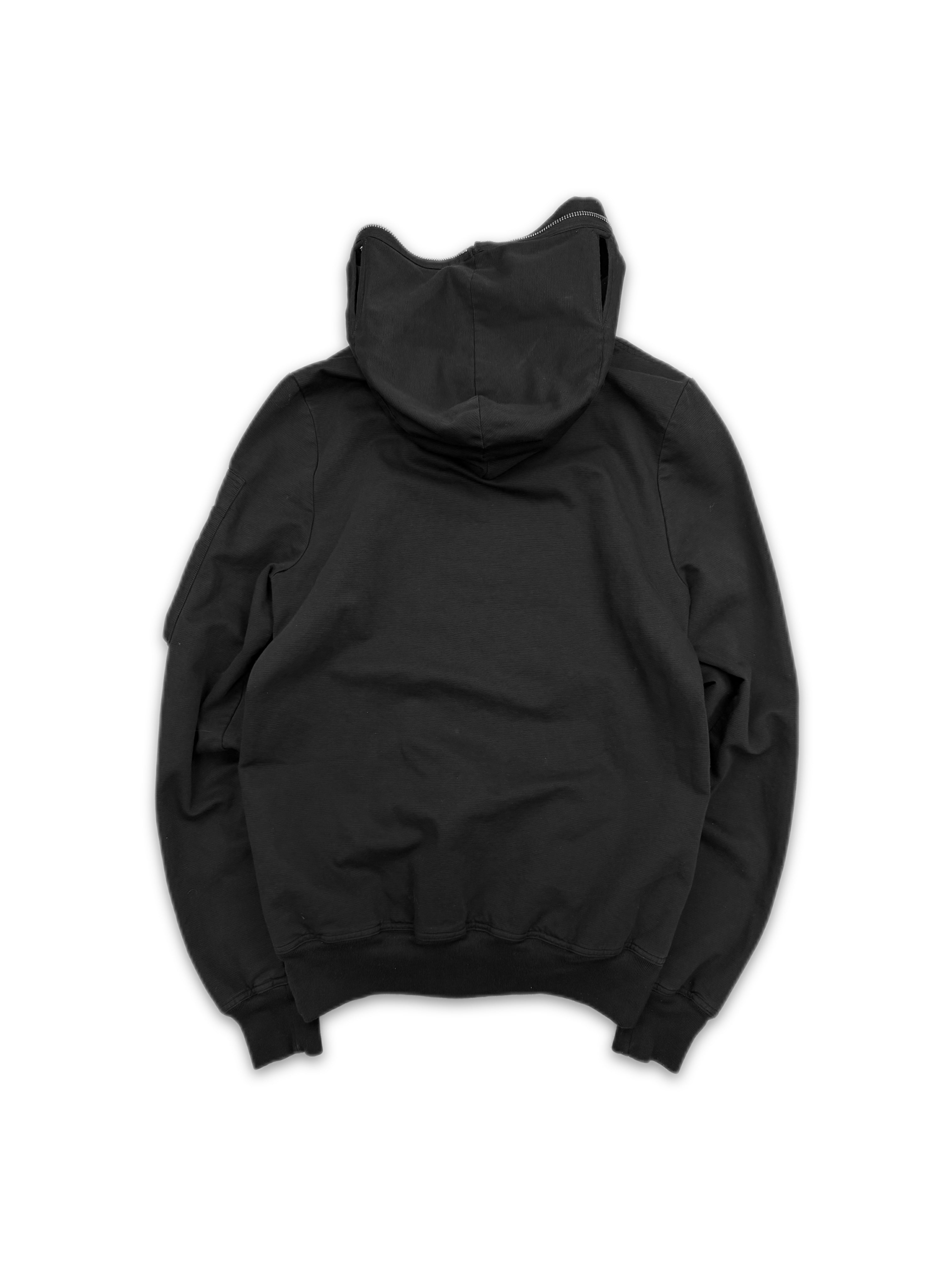 AW22 Rick Owens DRKSHDW ‘Gimp’ Full Zip Black Eye Slit Jacket
