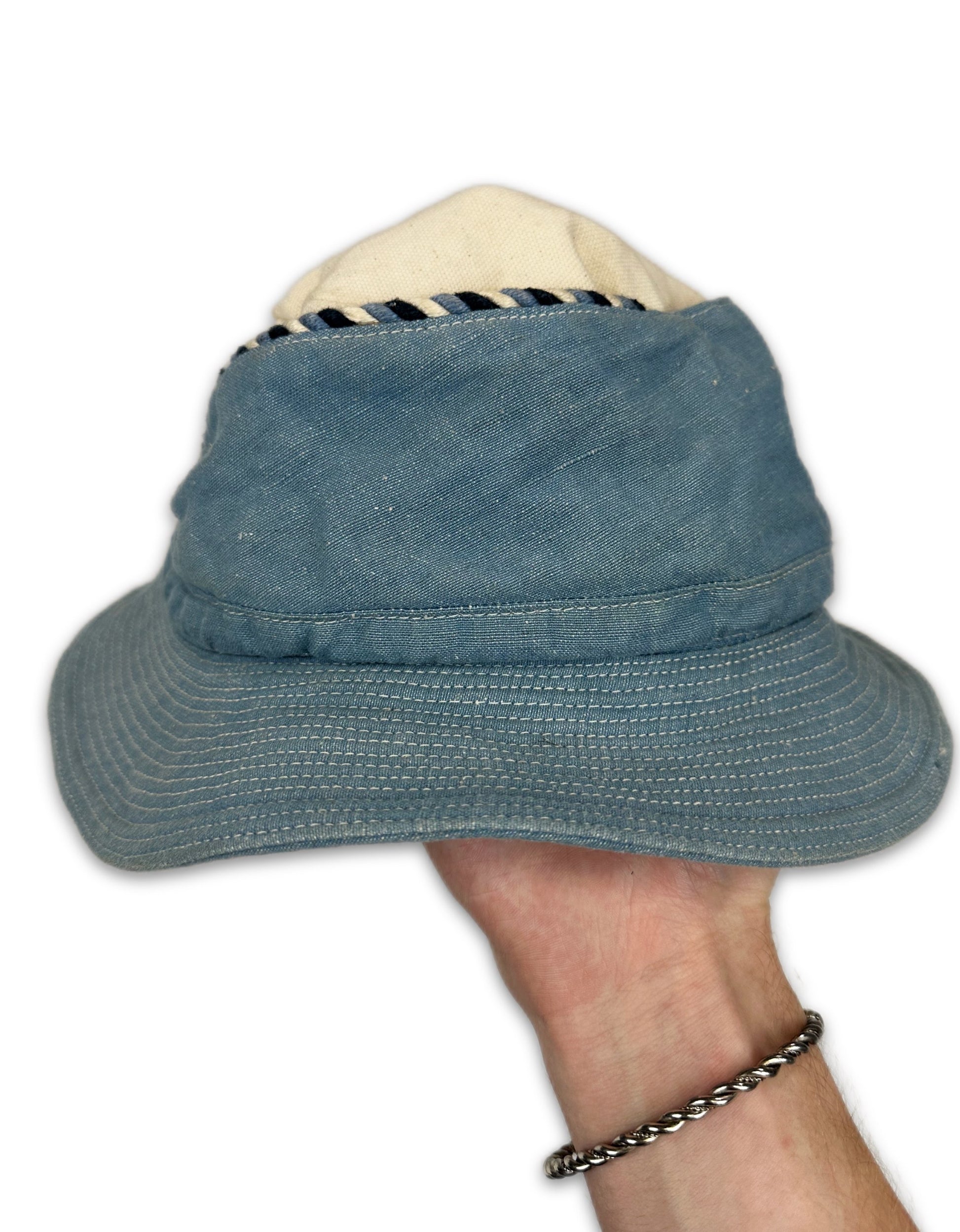 Kapital Two Tone Denim Hybrid Bucket Hat
