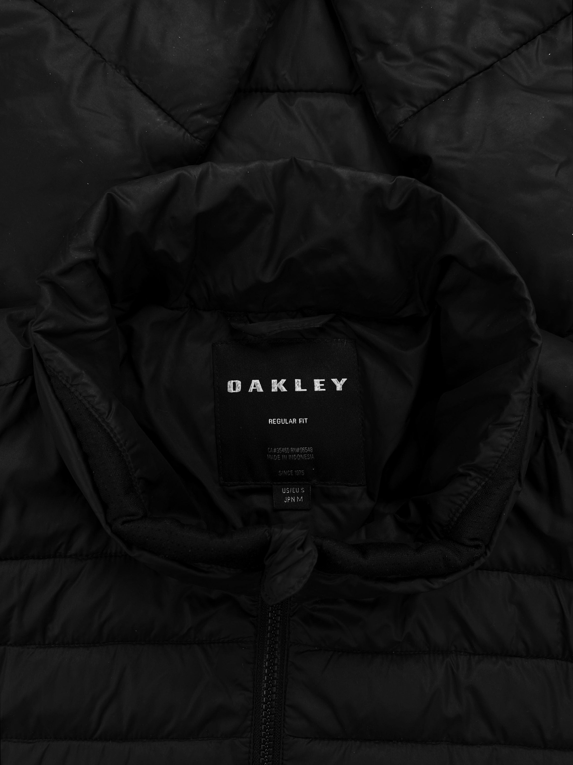 Oakley Down Fill Black Ribbed Puffer Jacket