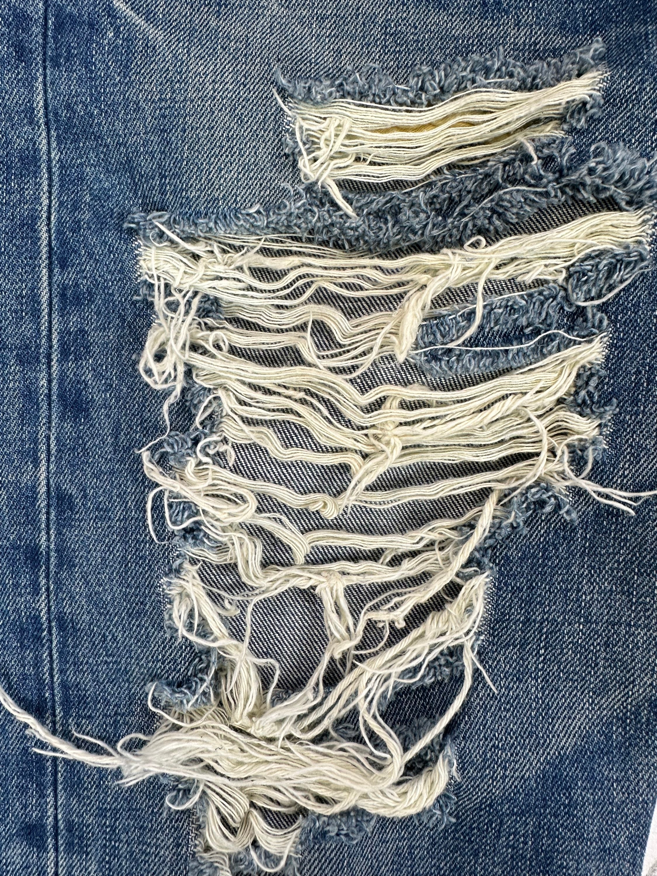 AW03 Junya Watanabe ‘Crash’ Light Wash Distressed Denim