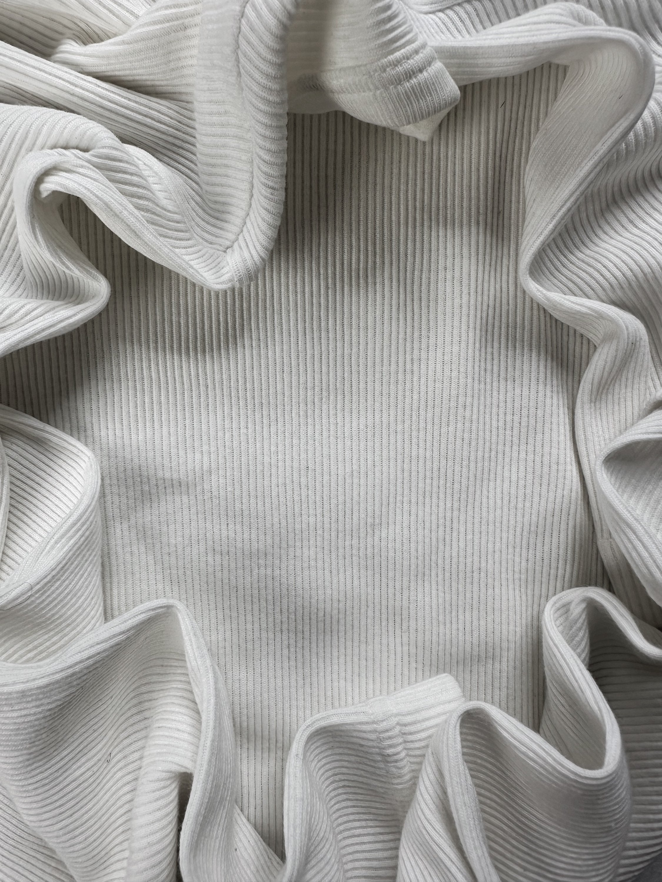 AW98 Helmut Lang White Ribbed Cotton T-Shirt