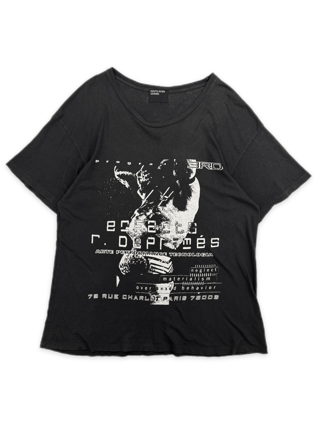SS23 Enfants Riches Deprimes ‘Neglect Materialism’ Black Graphic T-Shirt