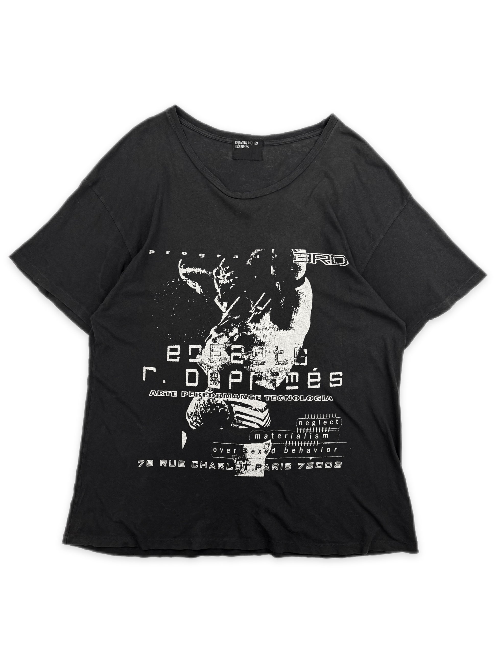 SS23 Enfants Riches Deprimes ‘Neglect Materialism’ Black Graphic T-Shirt