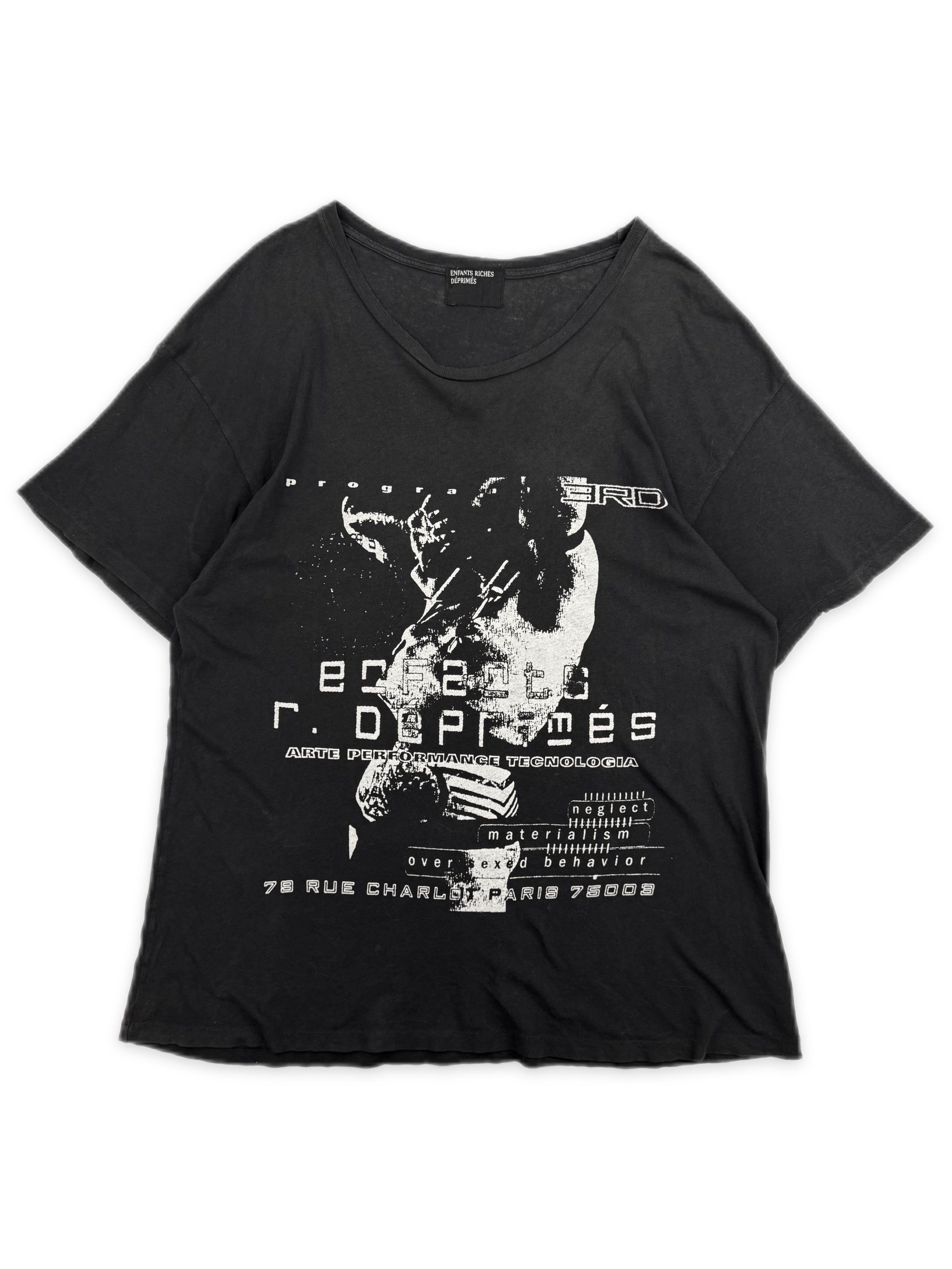 SS23 Enfants Riches Deprimes ‘Neglect Materialism’ Black Graphic T-Shirt