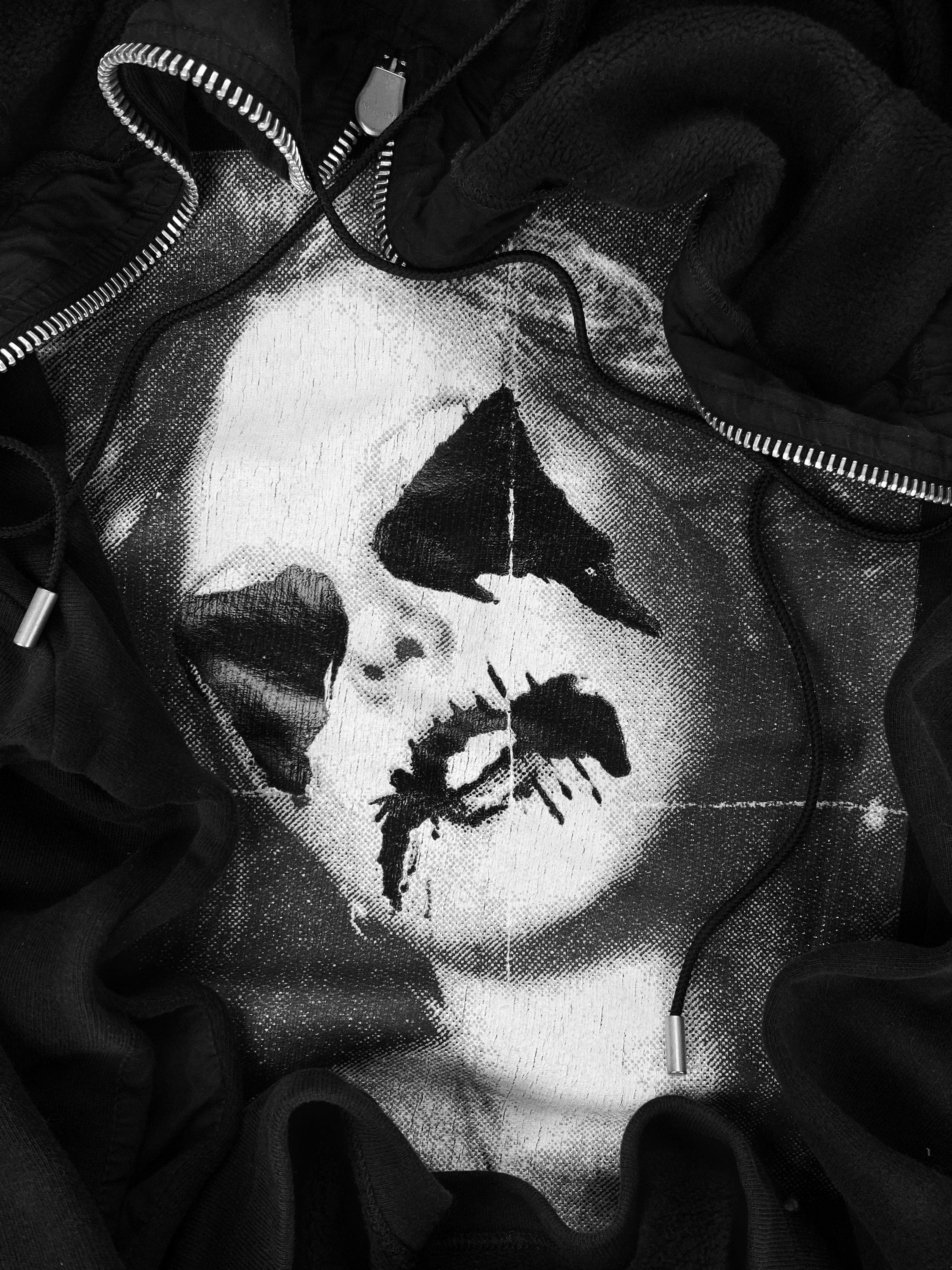 1017 Alyx 9SM ‘Negative Portrait’ Split Hood Laced Jersey Hoodie