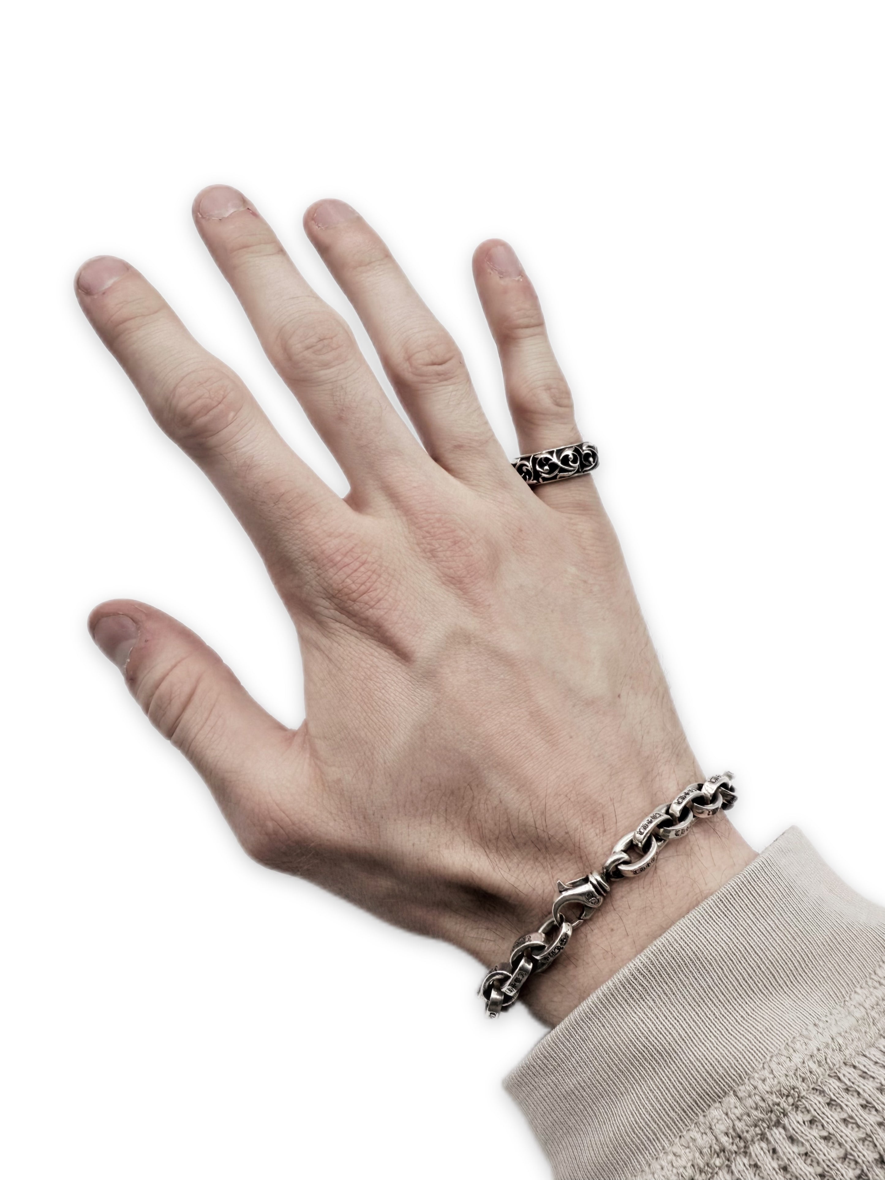Chrome Hearts Eternity Vine .925 Silver Etched Ring