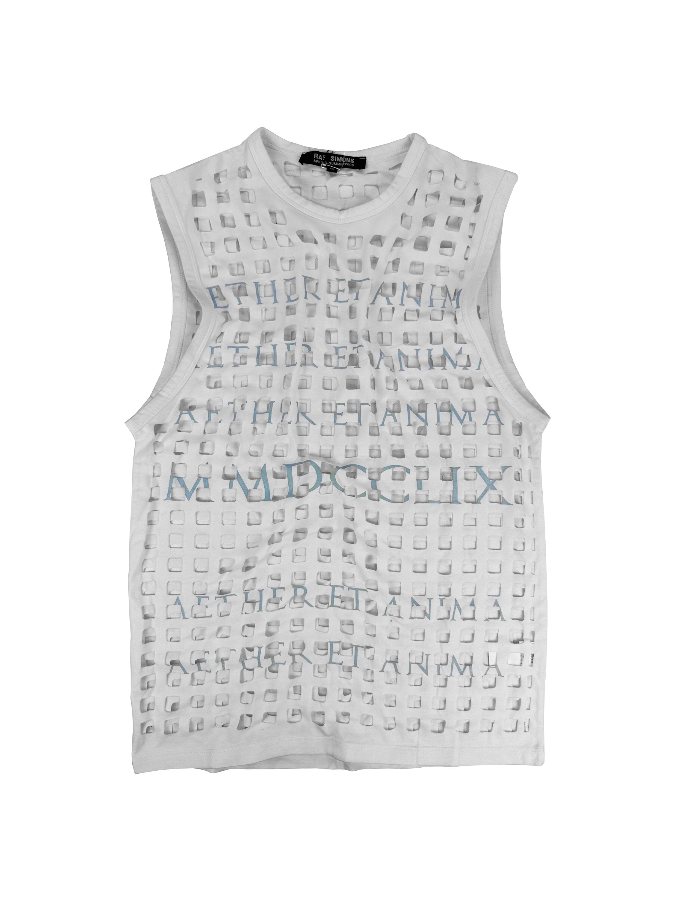 SS06 Raf Simons “Icarus Surgit” MMDCCLIX Laser Cut Tank-top