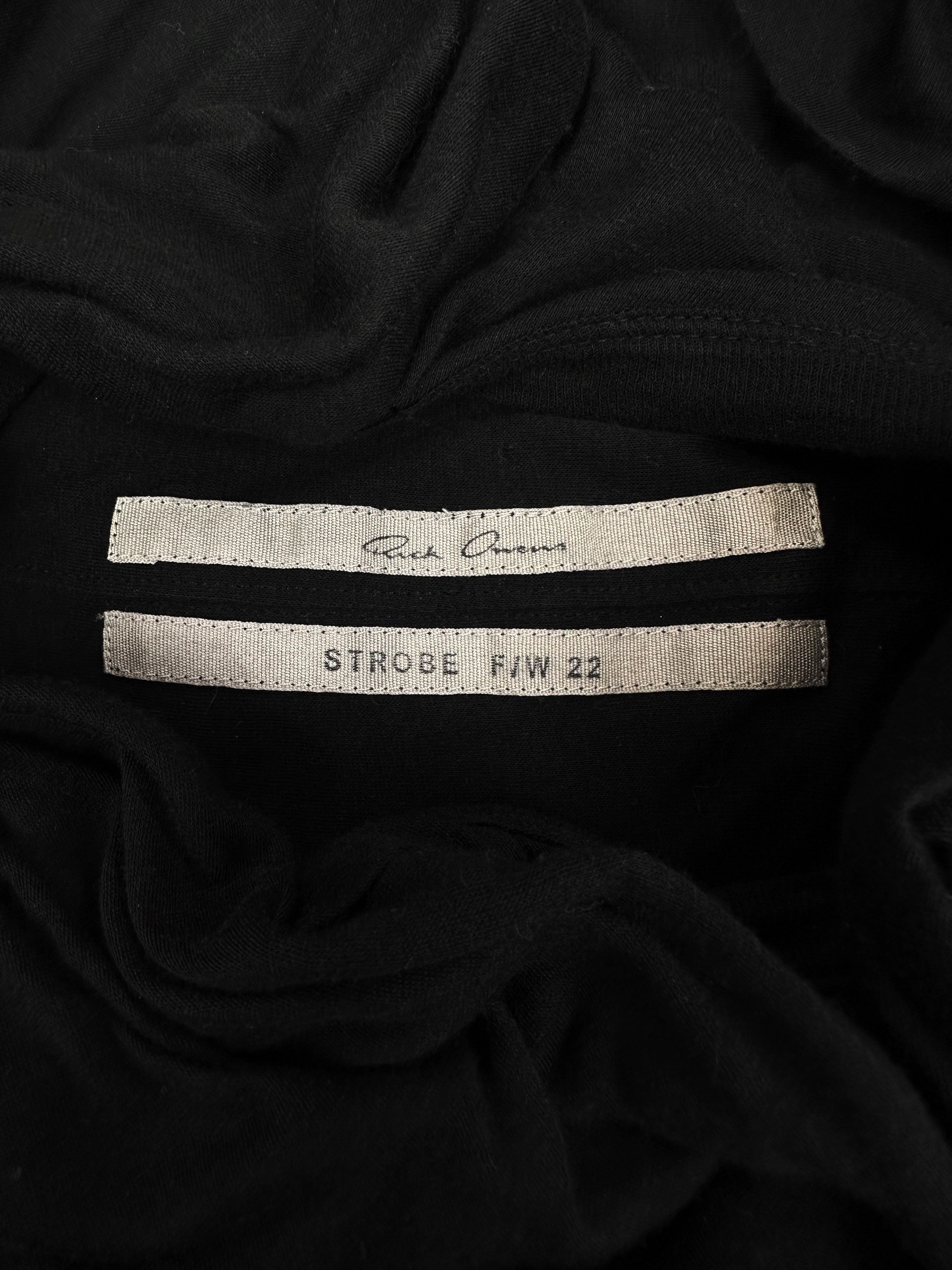 AW22 Rick Owens ‘Strobe’ Black Layered Tank-top