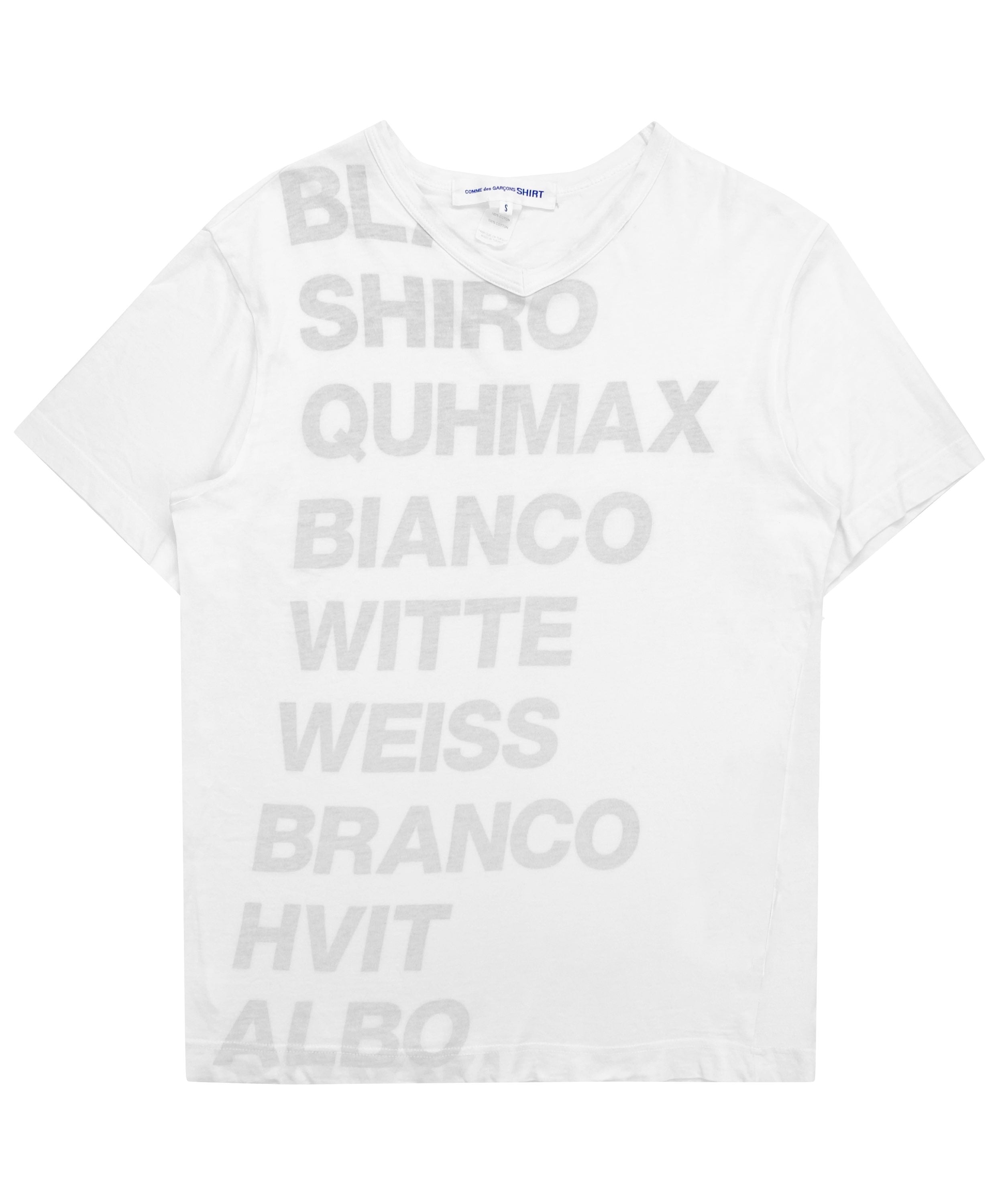 Comme des Garçons SHIRT ‘Script’ Reversible T-Shirt
