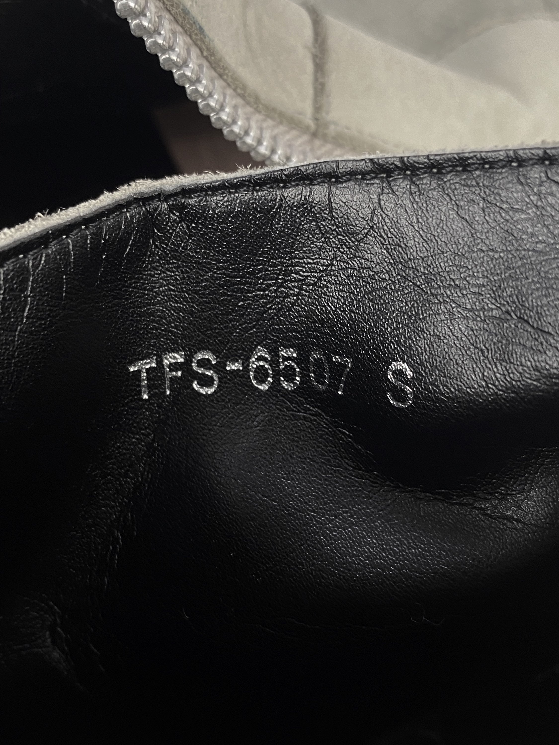 Tornado Mart White Calfskin Leather Tornado Zip Boots