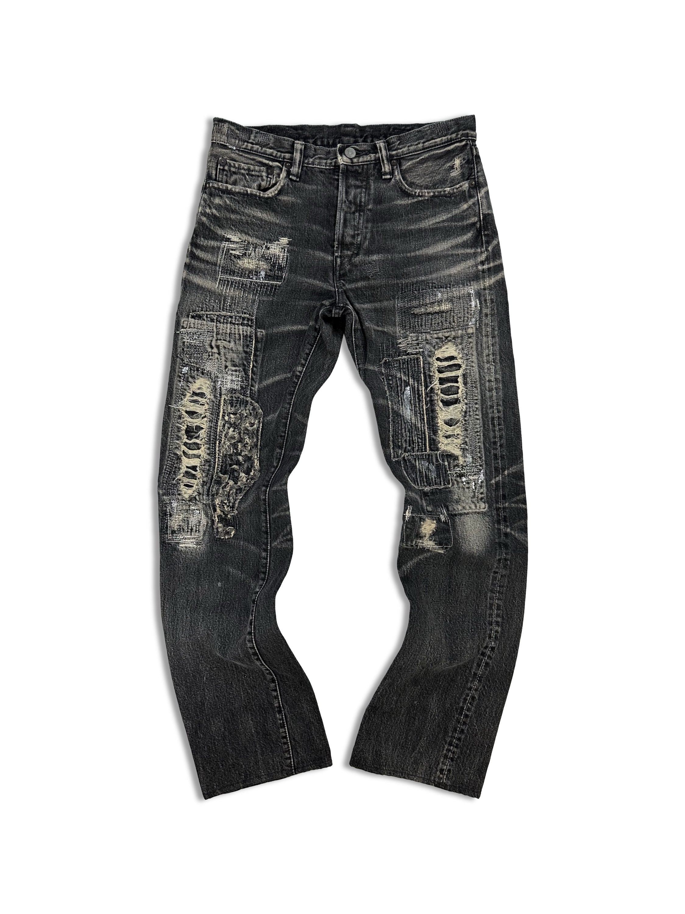 2010s Kapital ‘Sashiko’ Patchwork Ash Wash Selvedge Denim