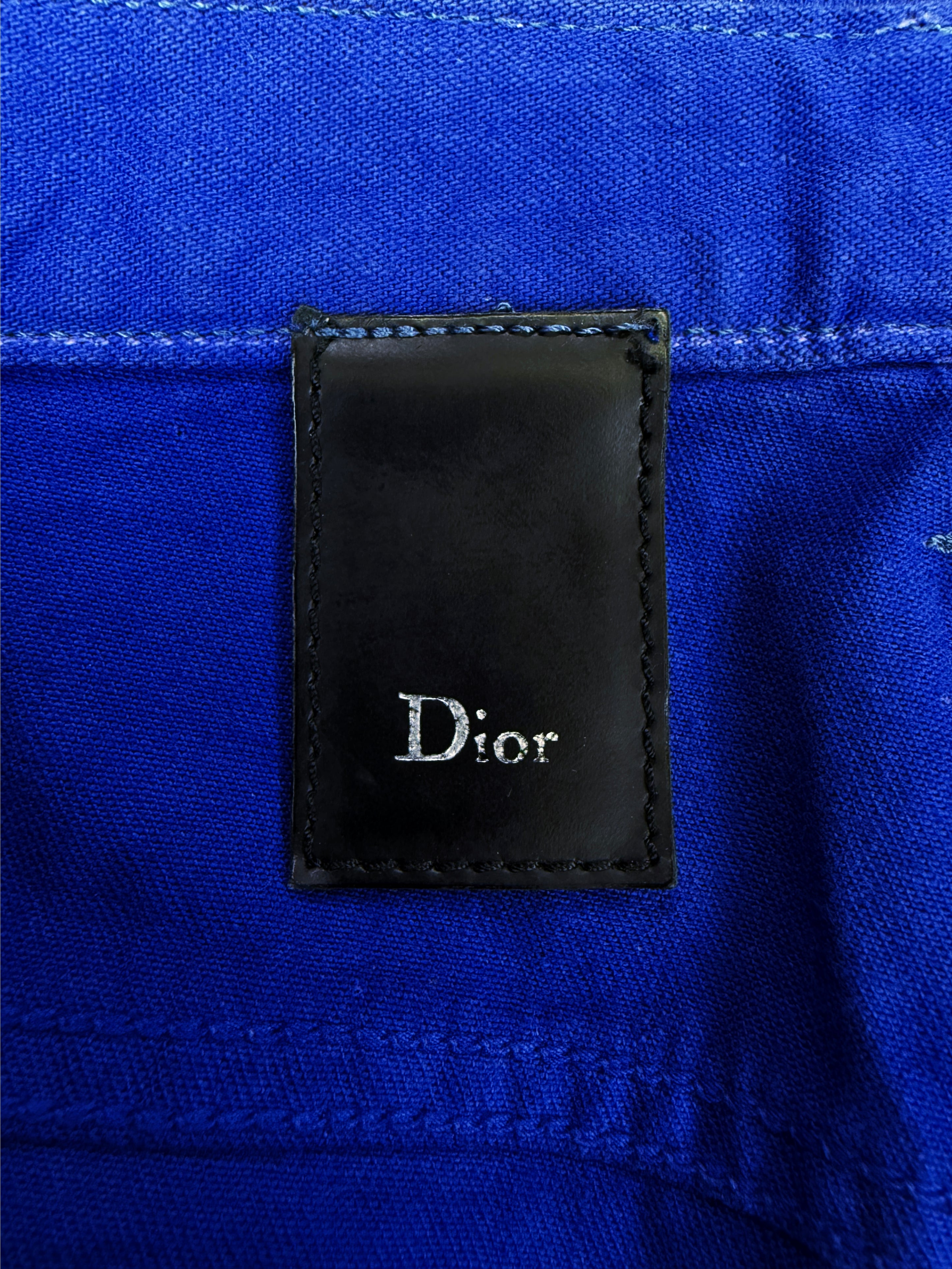 SS09 Dior Homme ‘Planisphère’ Gold Luster Waxed Blue Denim