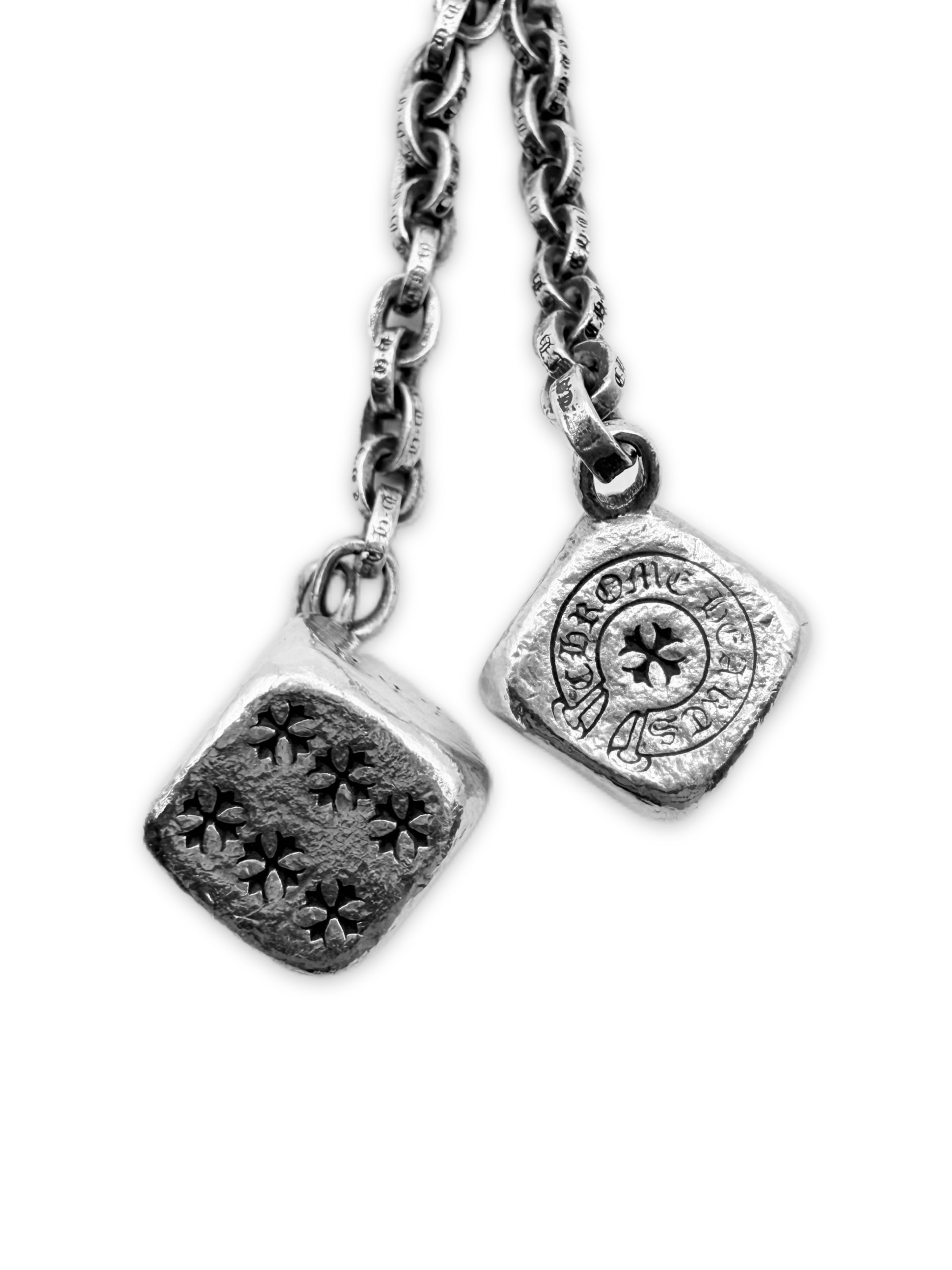 Chrome Hearts Dice Lobster Clasp Paperchain Keychain