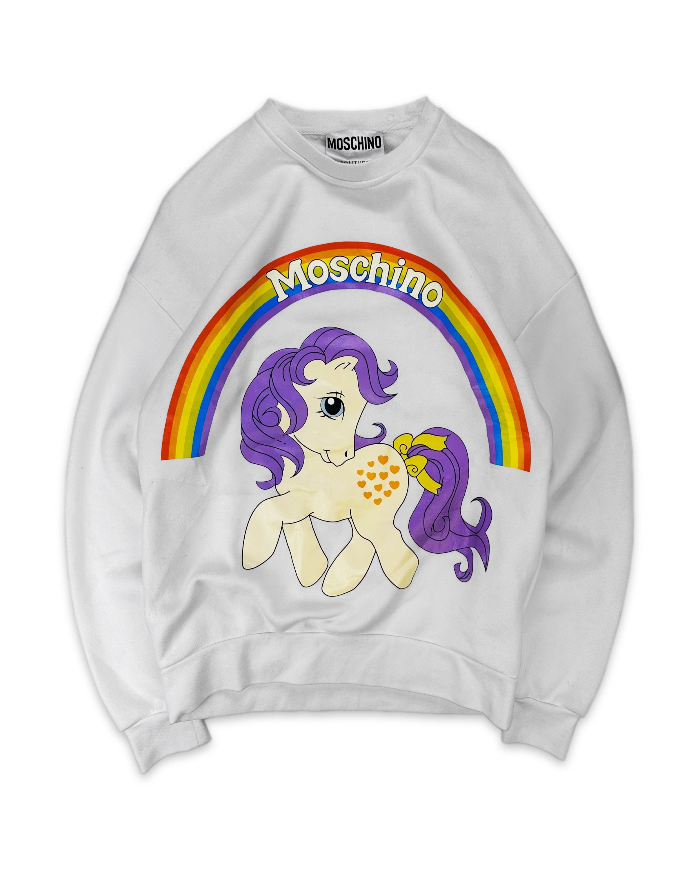 2018 Moschino x My Little Pony Rainbow Graphic Crewneck