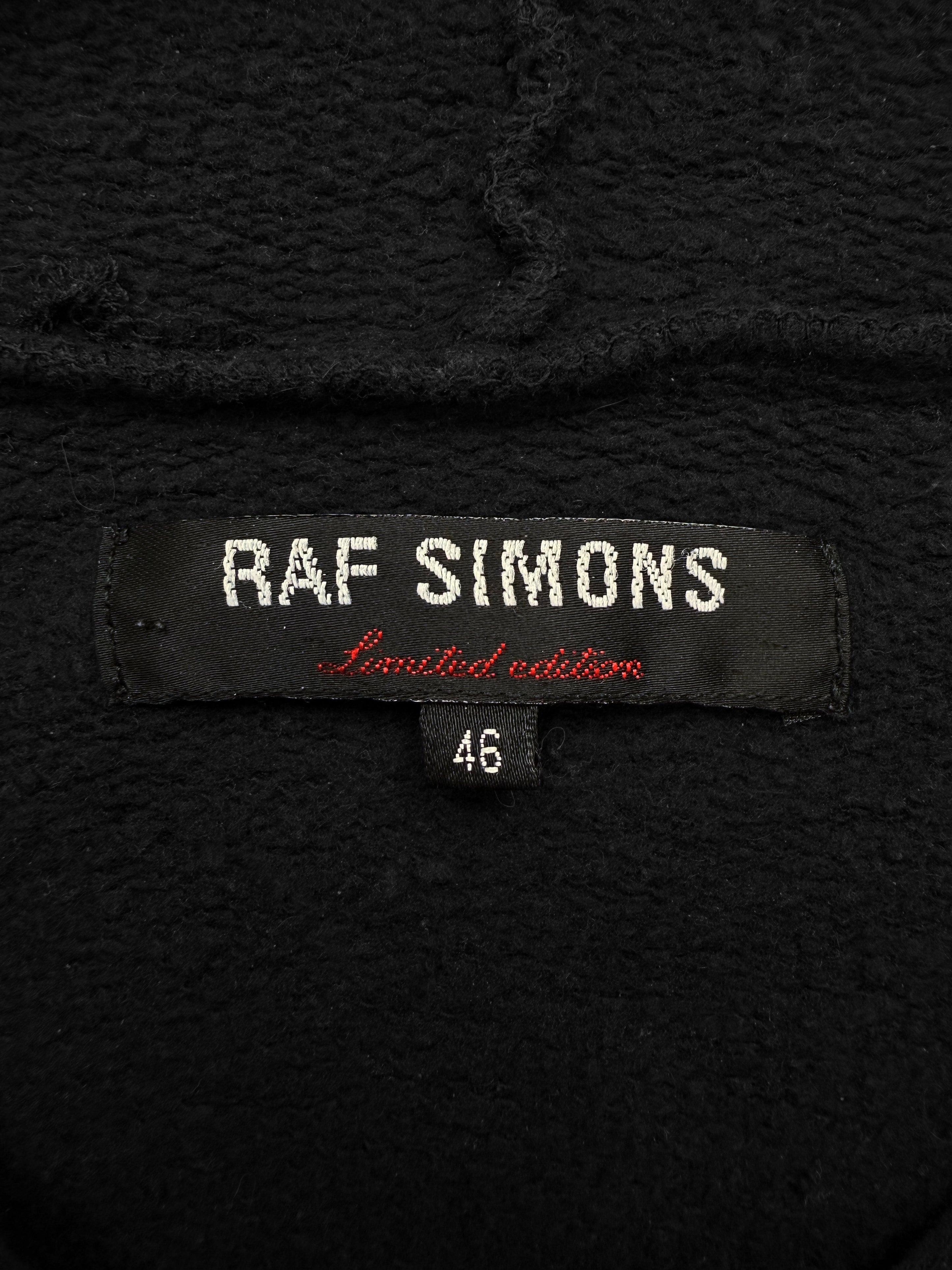 AW03 Raf Simons ‘Closer’ Slogan Black Hoodie