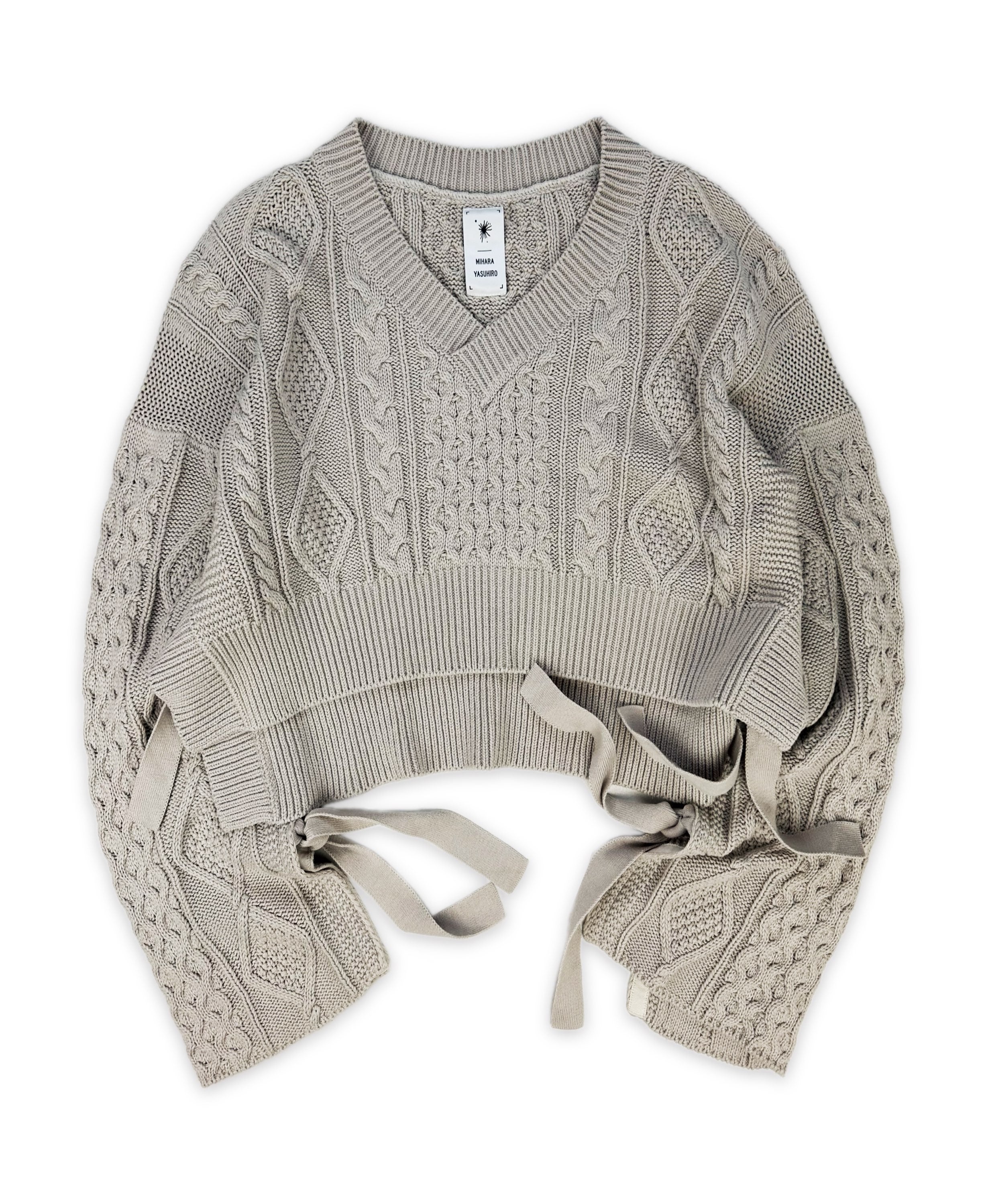 Mihara Yasuhiro Heavy Weight ‘Cable Knit’ Cropped Sweater