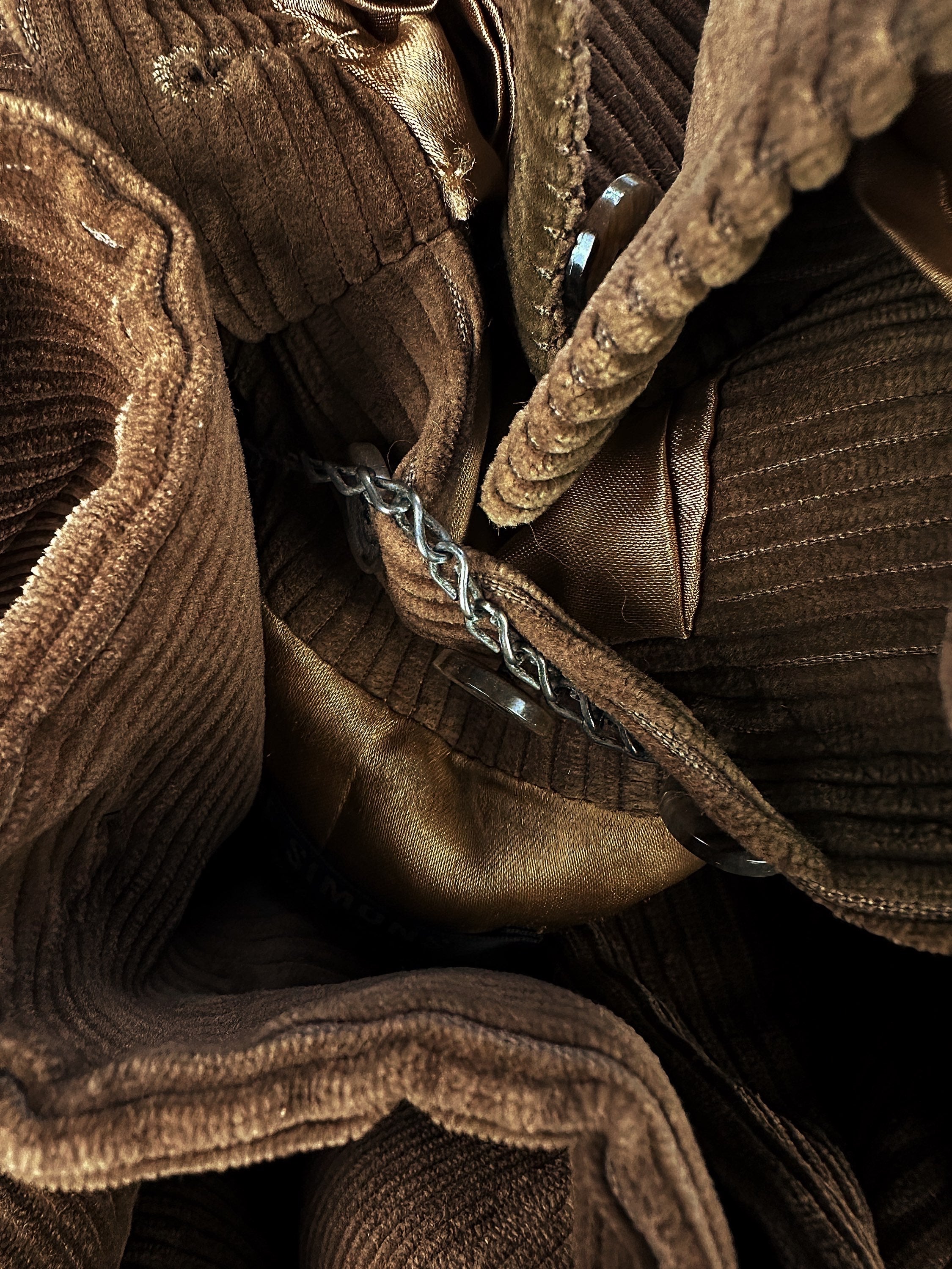 AW01 Raf Simons ‘Riot! Riot! Riot!’ Brown Corduroy Trench Coat