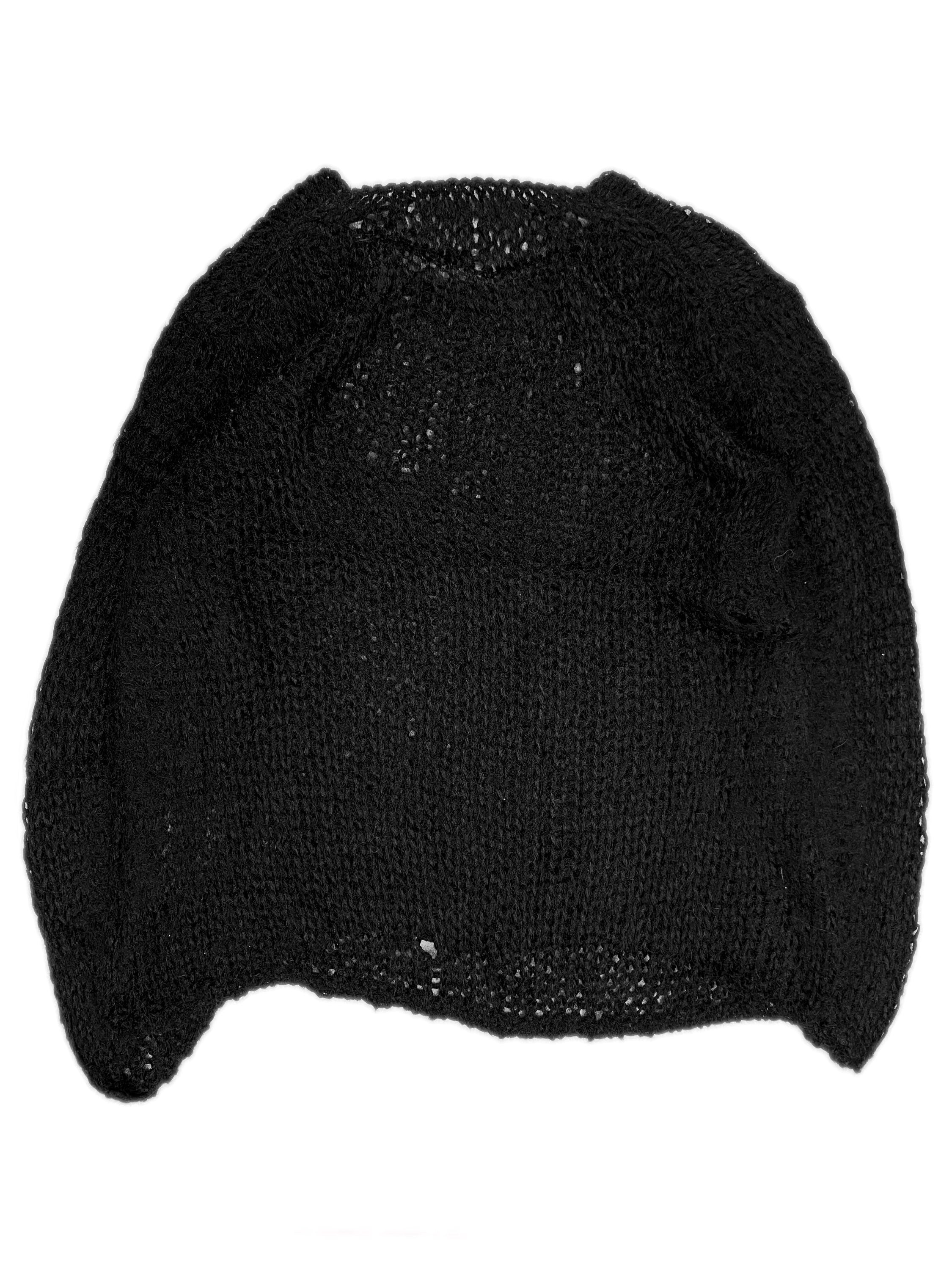 SS20 Comme des Garçons Loose Gauge Wool Knit Black Swester