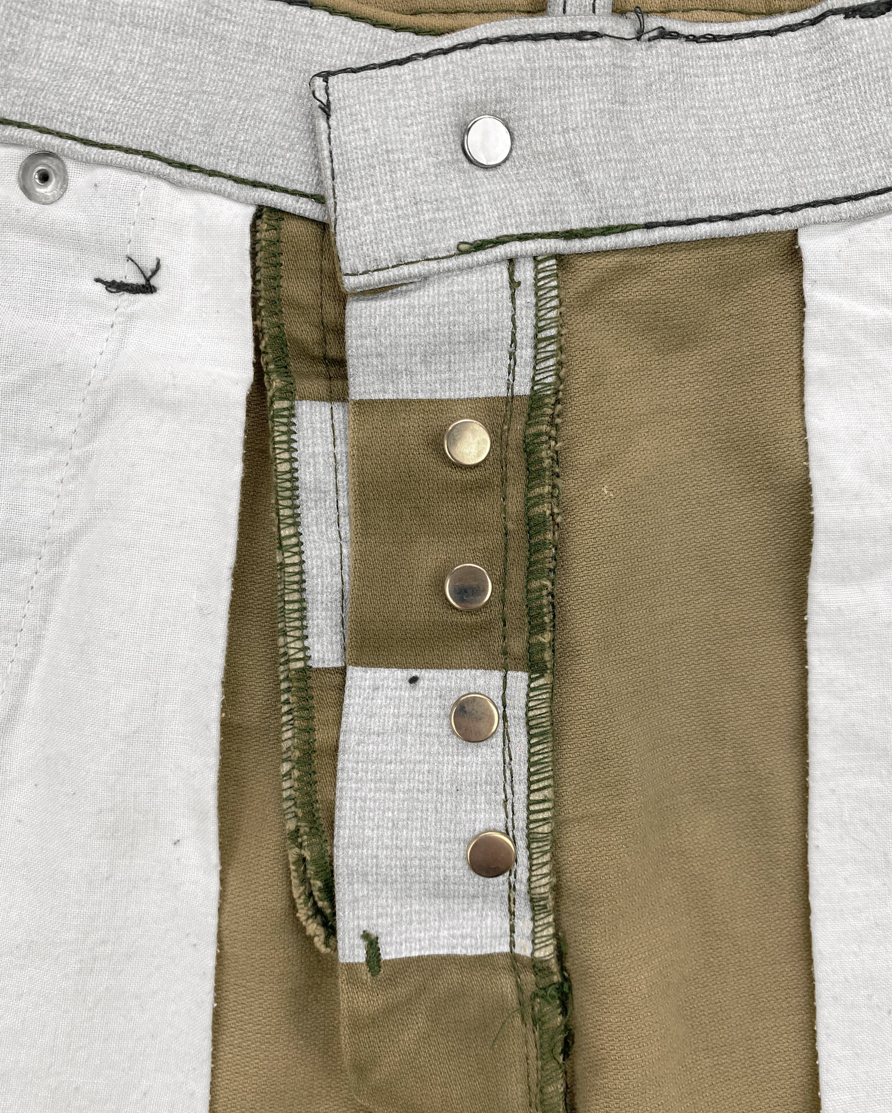 SS99 Helmut Lang “Prisoner” Olive Striped Denim
