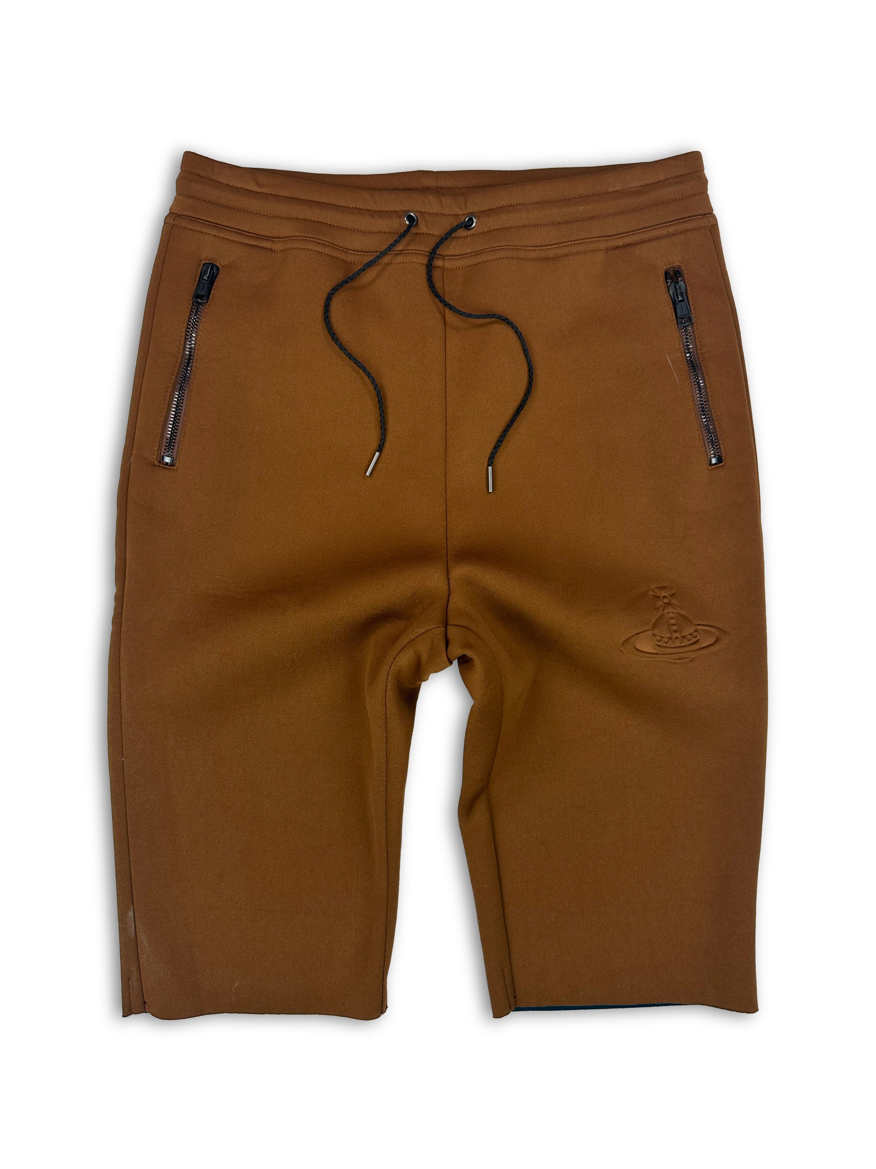 Vivienne Westwood Embroidered Orb Light Brown Shorts