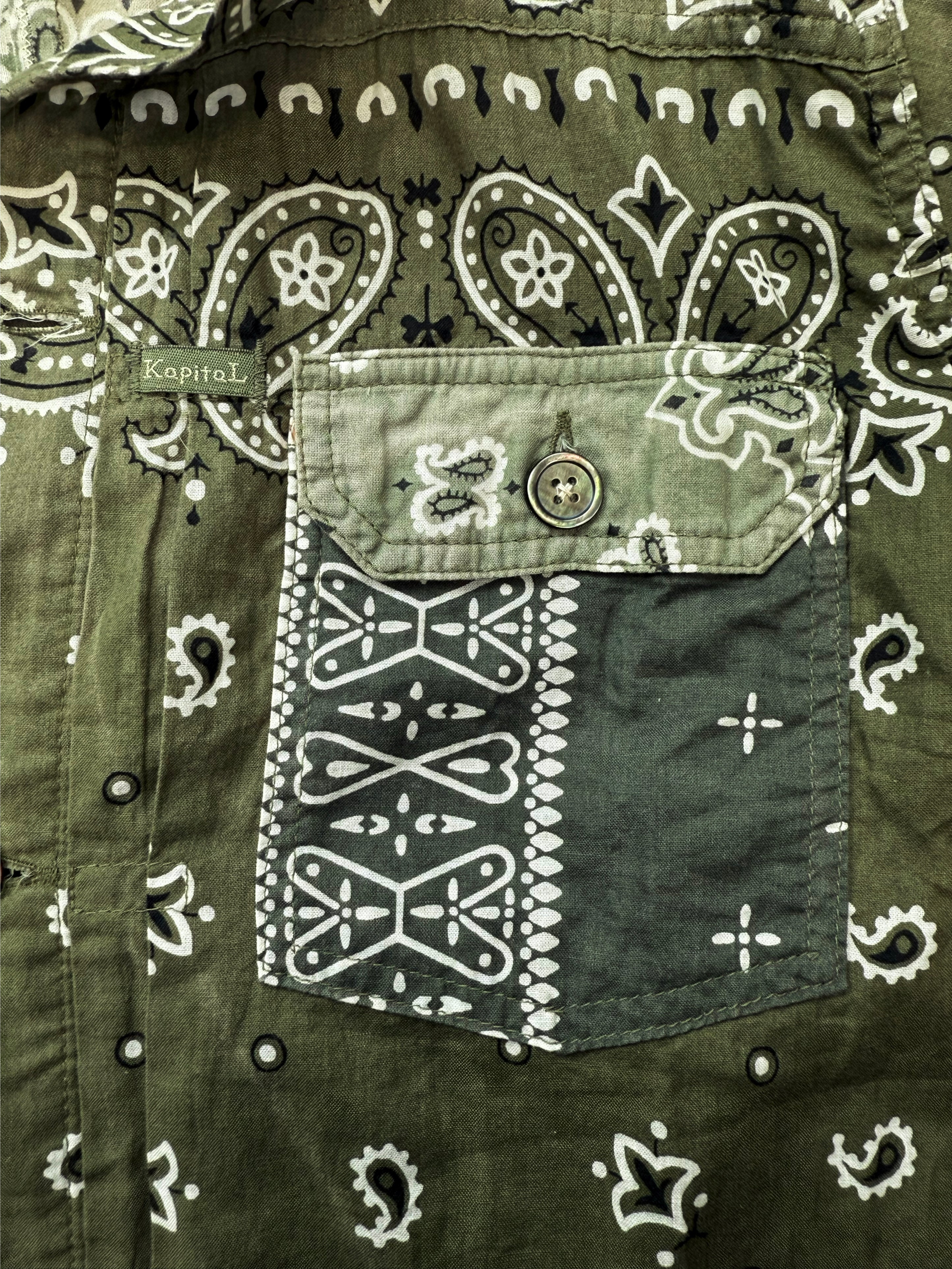 Kapital Bandana Paisley Reconstructed Green Jacket
