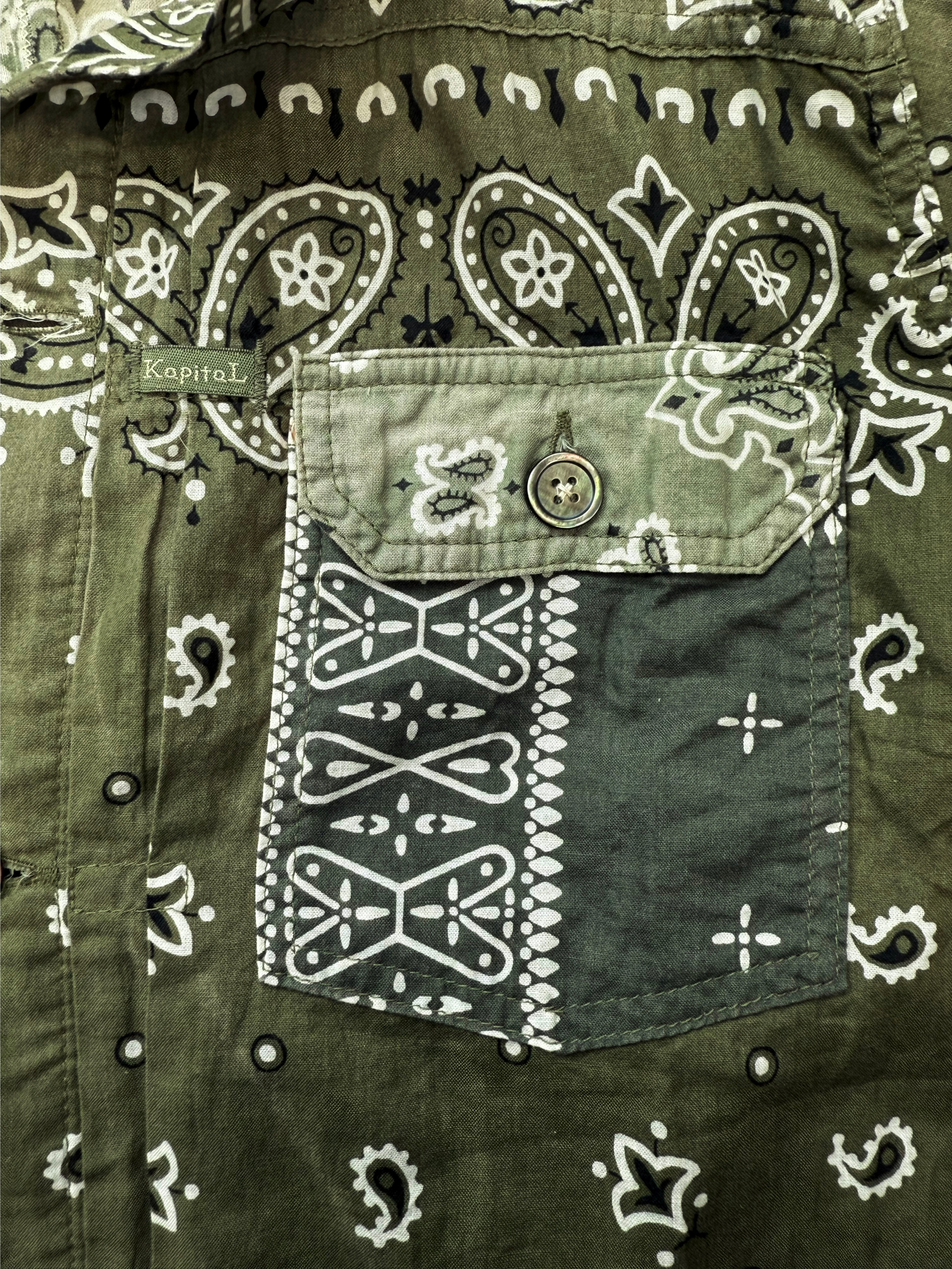 Kapital Bandana Paisley Reconstructed Green Jacket