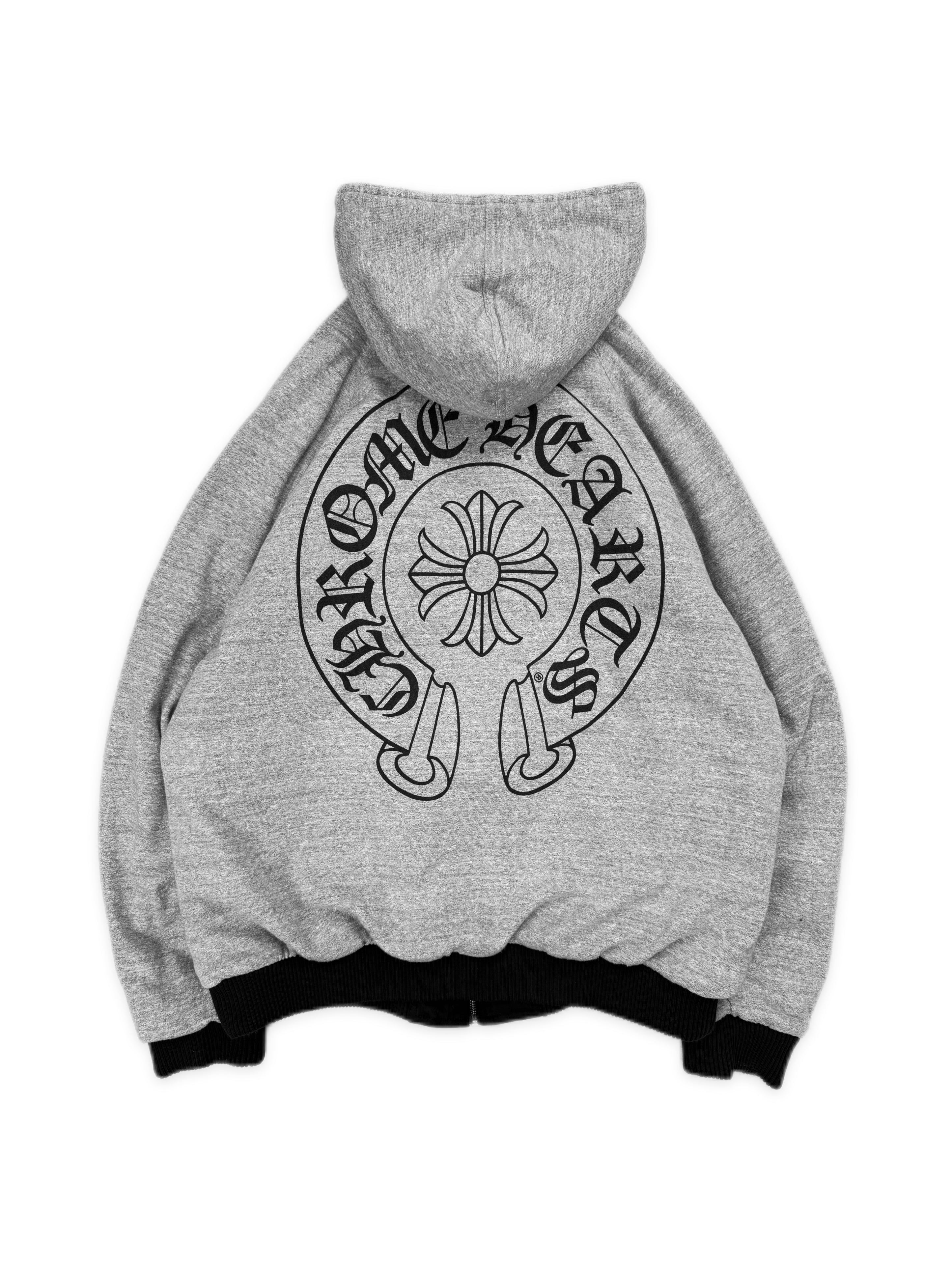 Chrome Hearts Reversible Monogram Blue/Grey Nylon Bomber Jacket
