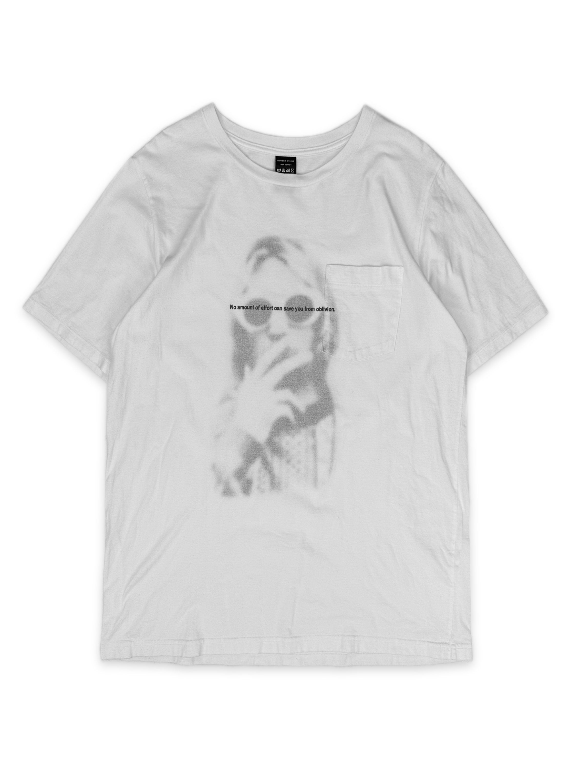 Number (N)ine x Kurt Cobain ‘Oblivion’ White Portrait T-Shirt