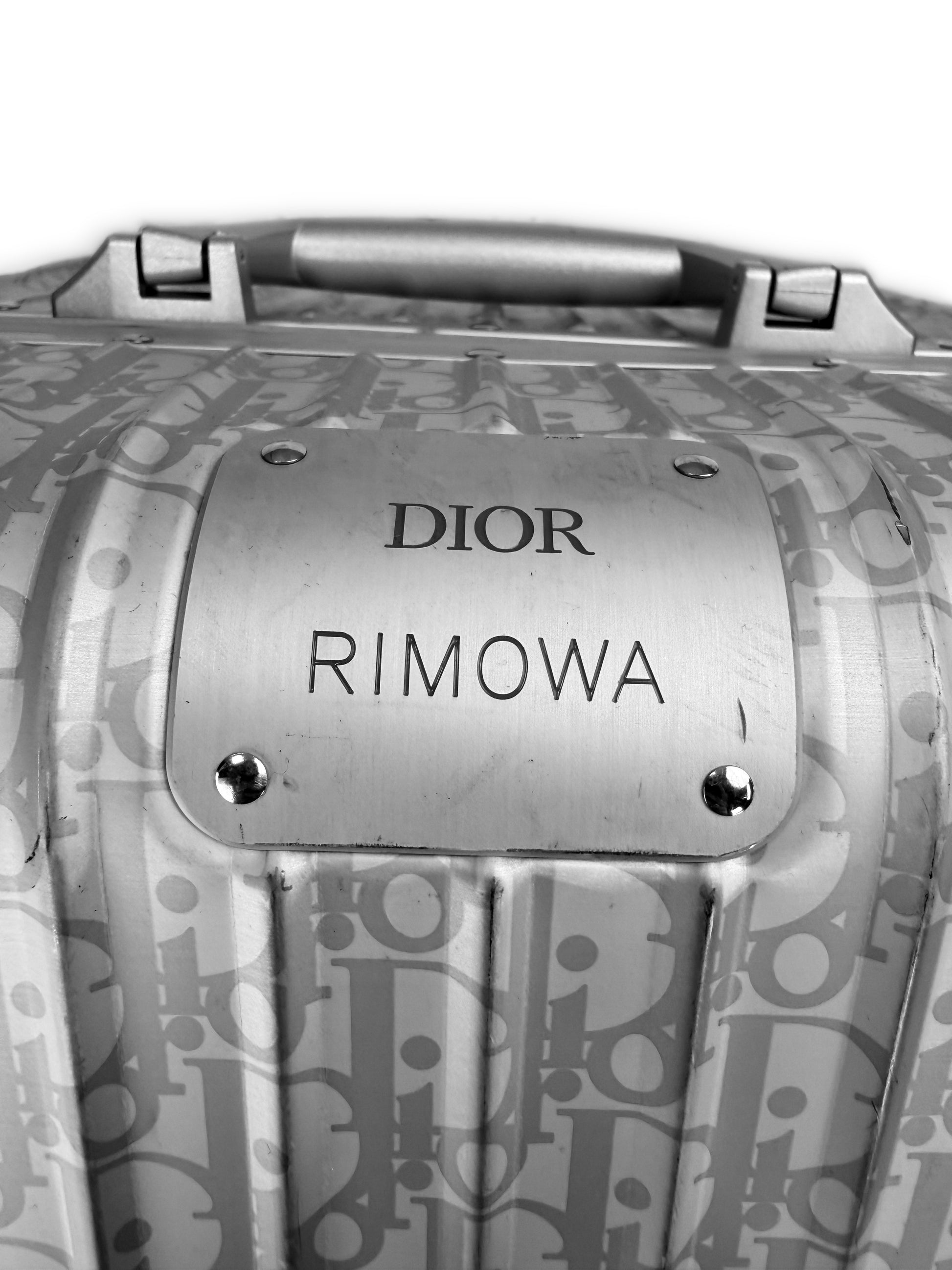 SS20 Dior x Rimowa Large Oblique Monogram 4 Wheel Aluminum Suitcase