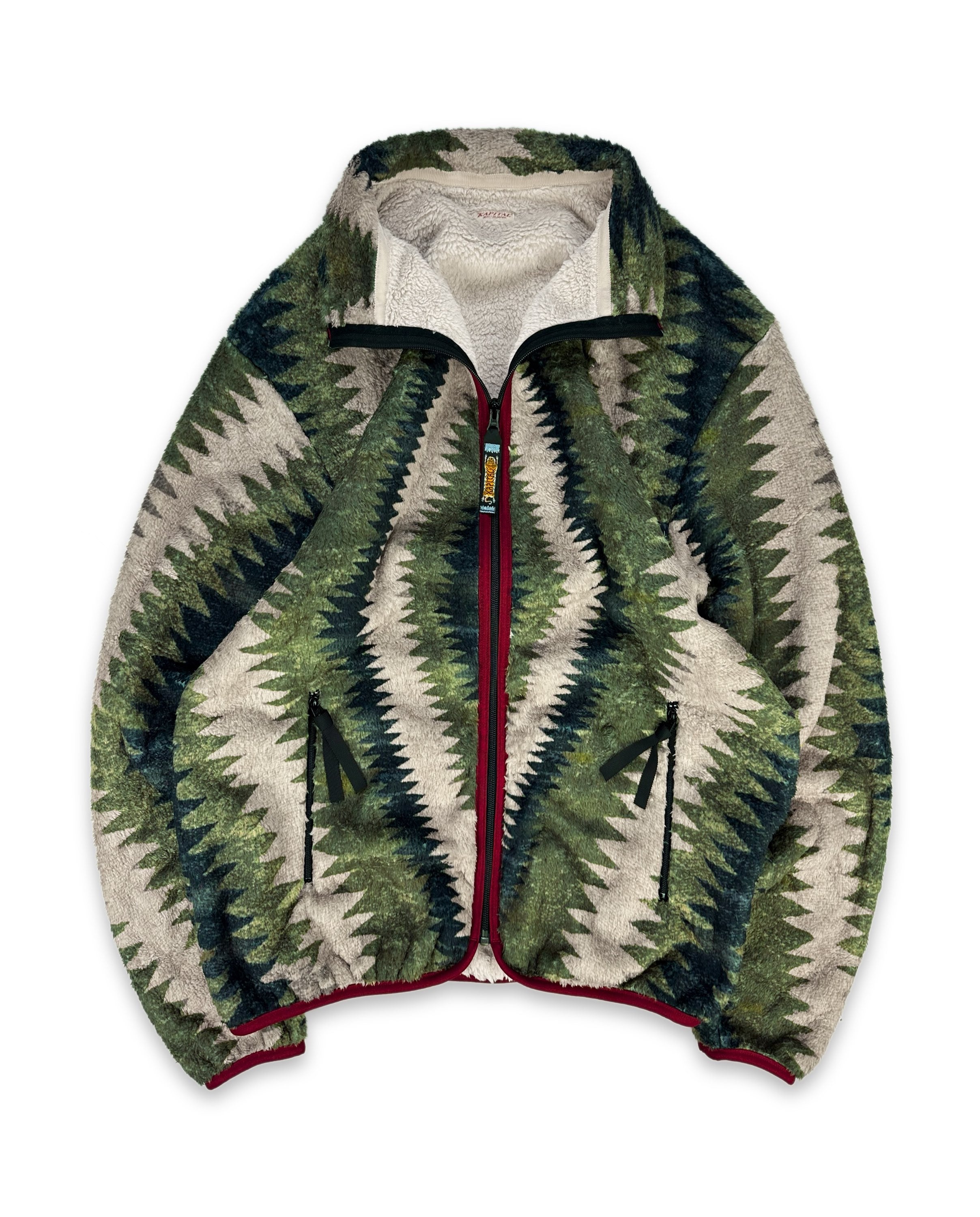 AW22 Kapital ‘Virgen Guadalupe’ Damask Full-zip Fleece Jacket