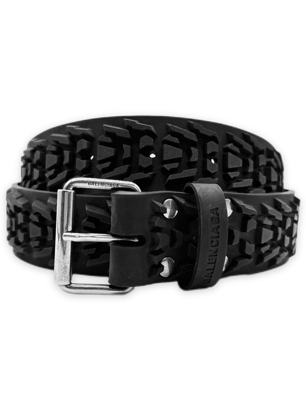 AW20 Balenciaga by Demna Gvasalia ‘Tyre’ Rubber Black Belt