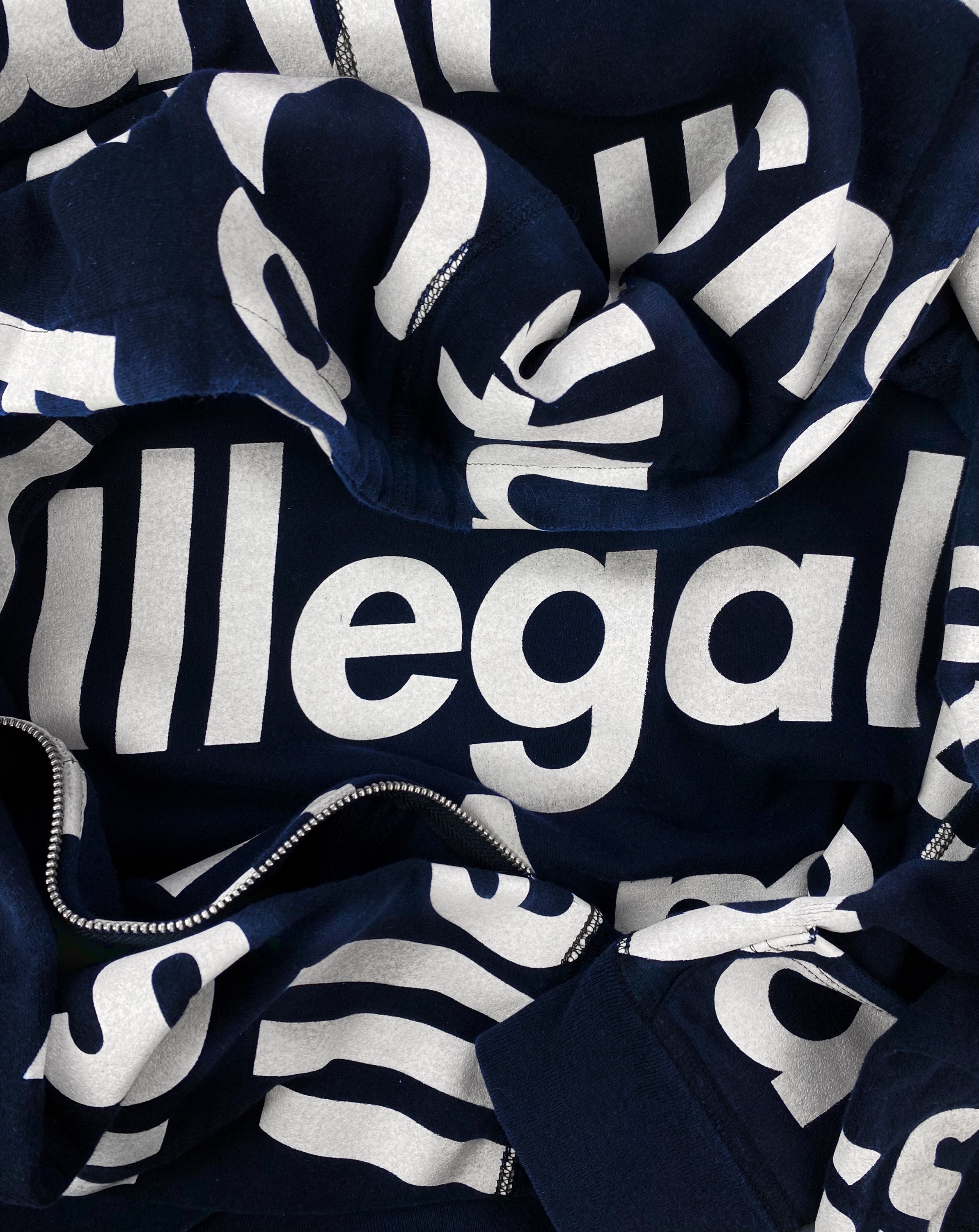 SS07 Supreme ‘Illegal Business Controls America’ Zip-up Hoodie